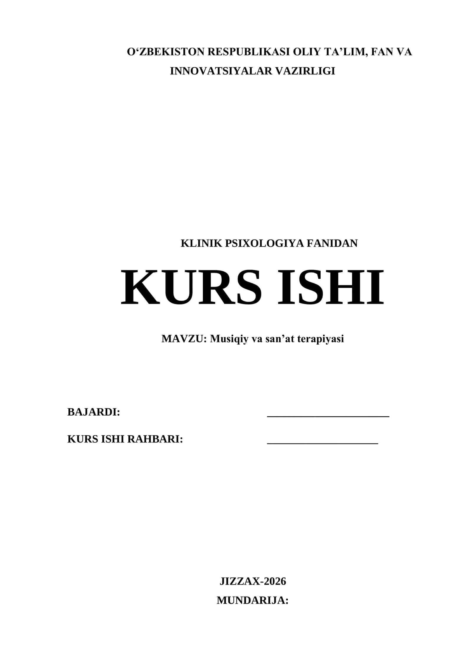 Musiqiy va san’at terapiyasi