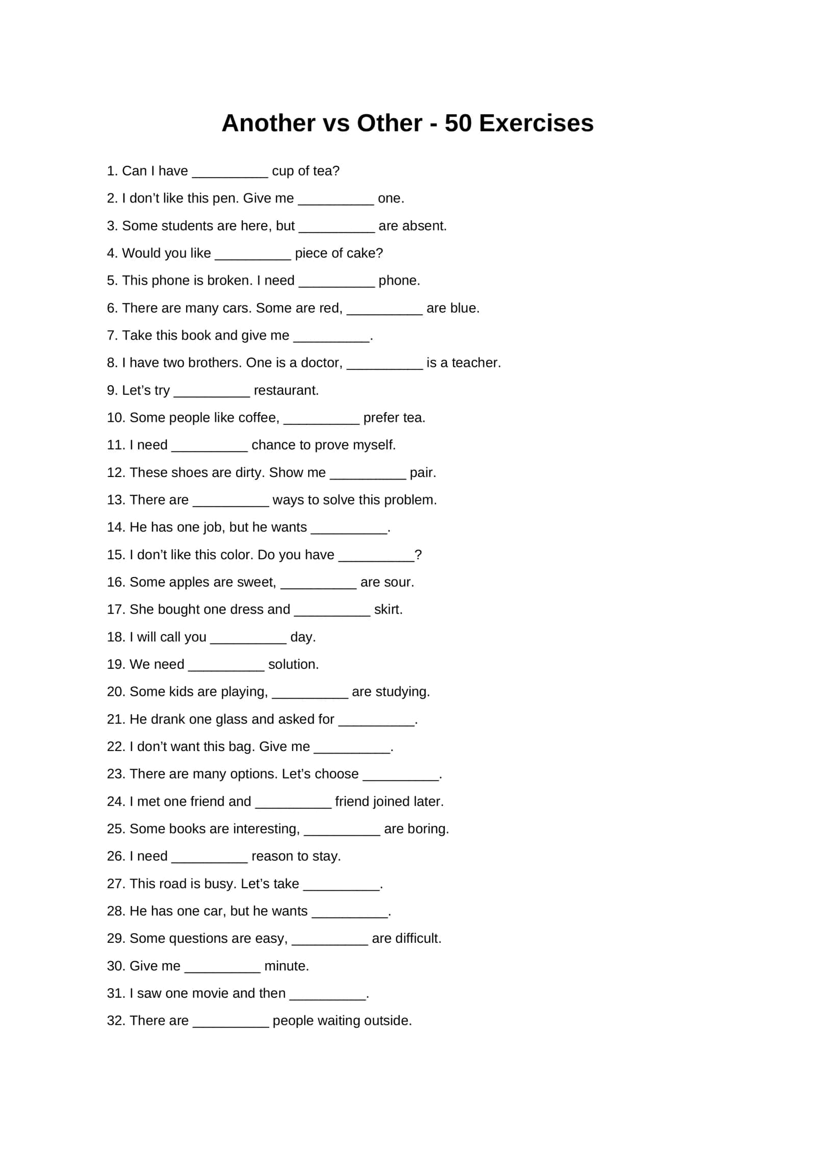 Beginner English test