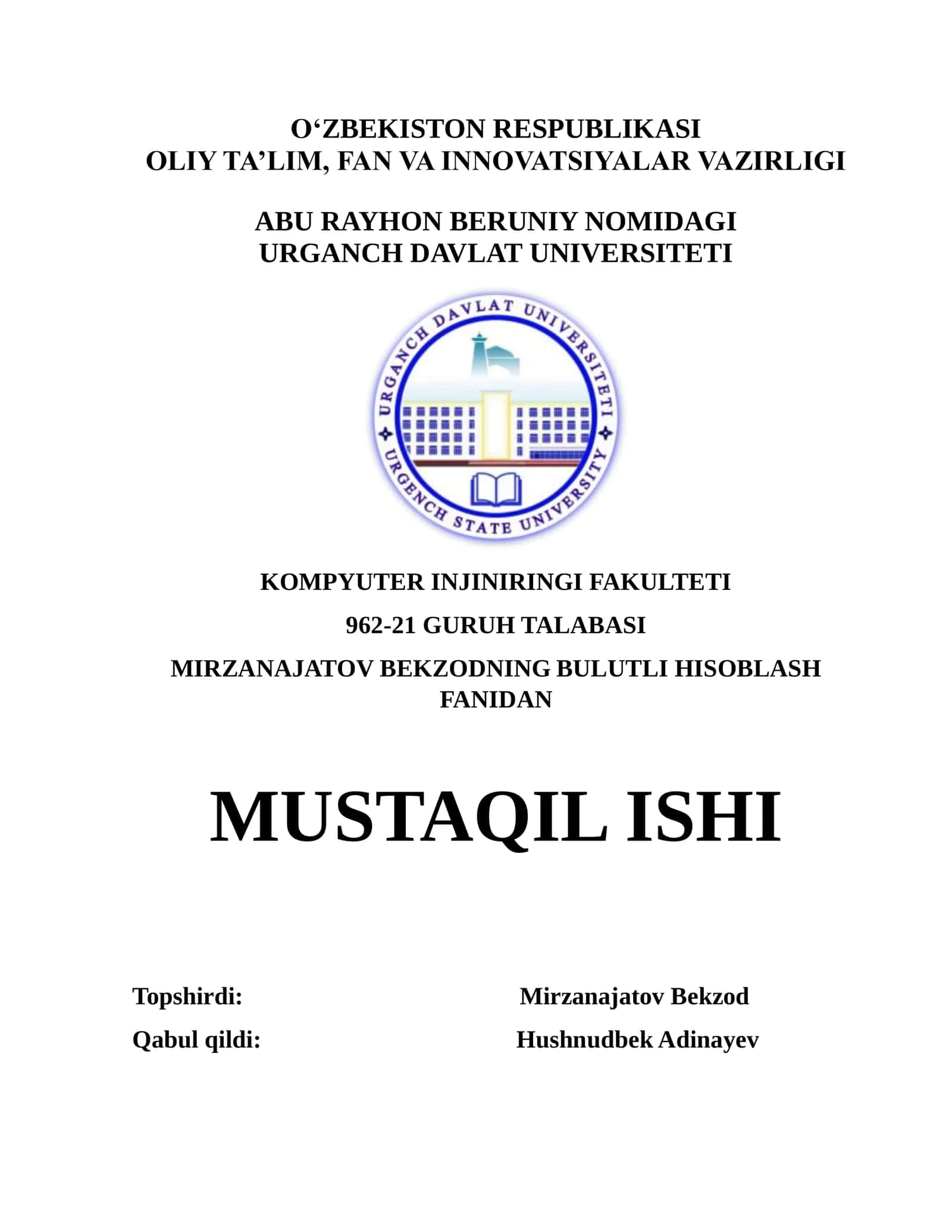 Mavzu: Paas Infratuzimasini yaratish va foydalanish.