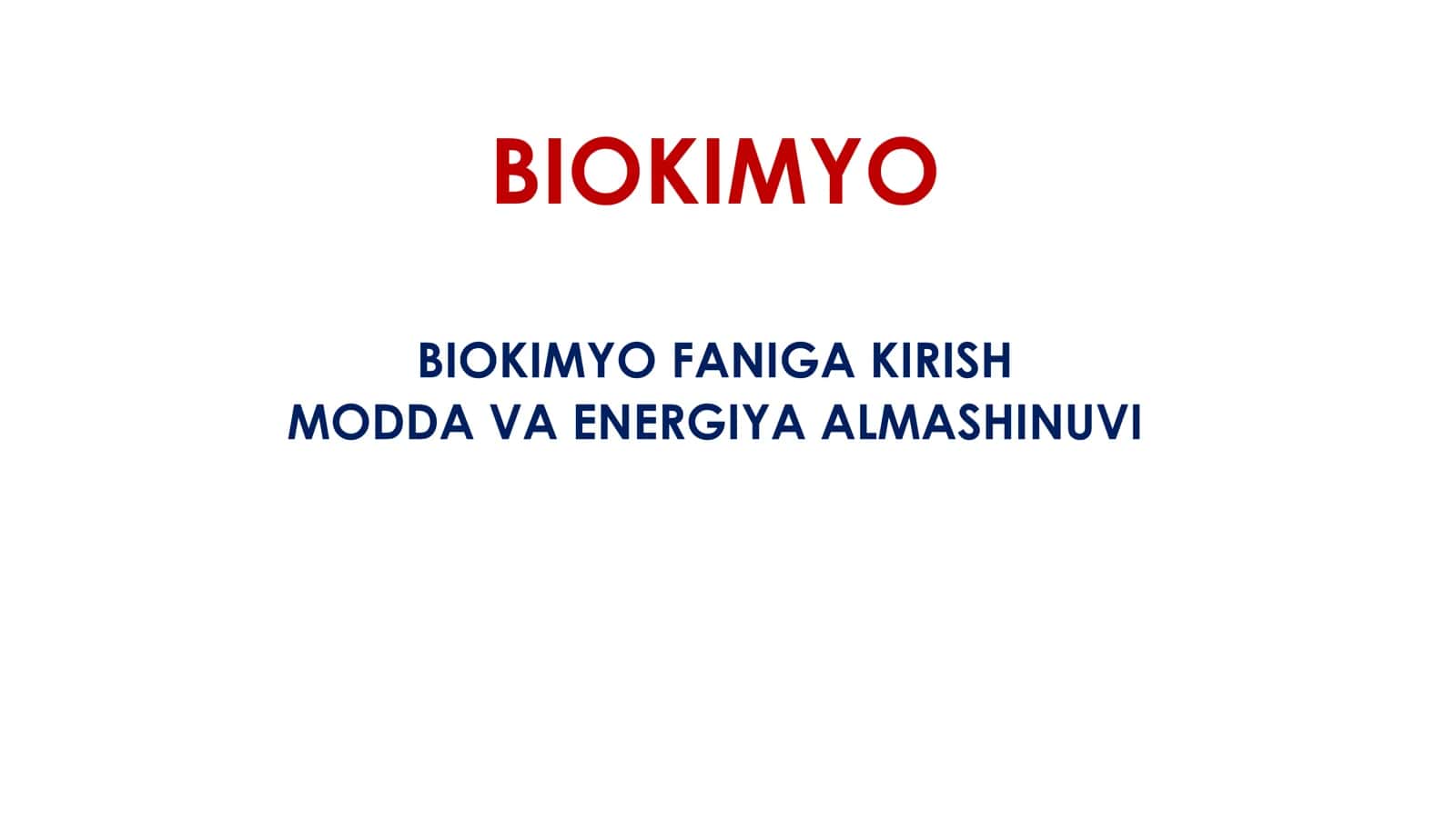 BIOKIMYO