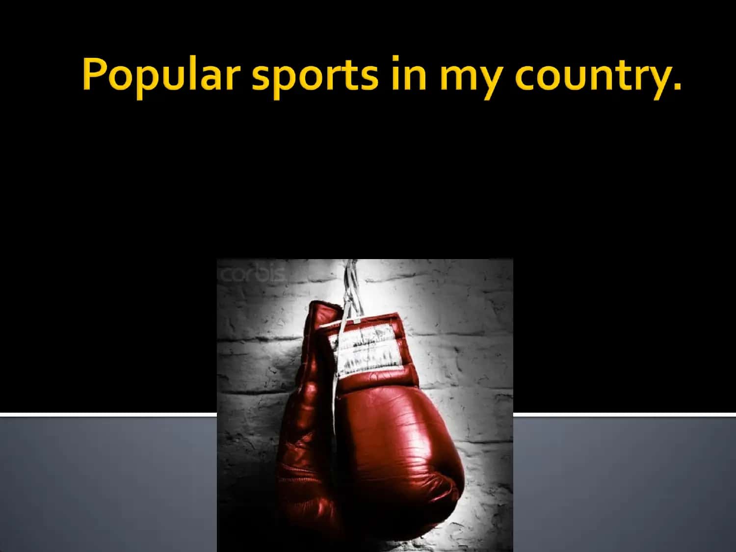 Popular sports in my country.