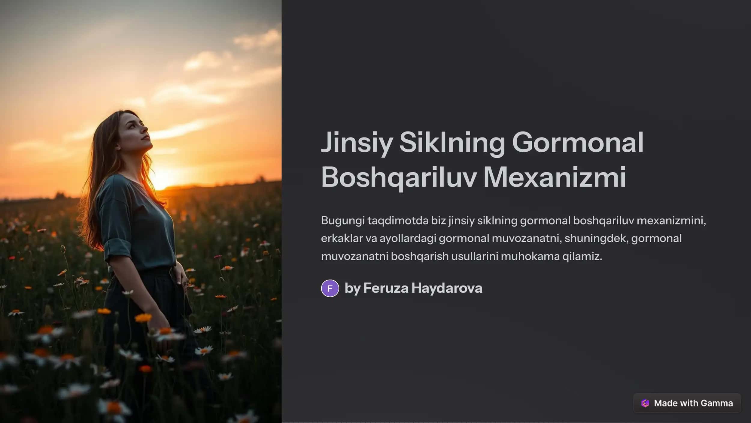 Jinsiy Siklning Gormonal Boshqariluv Mexanizmi