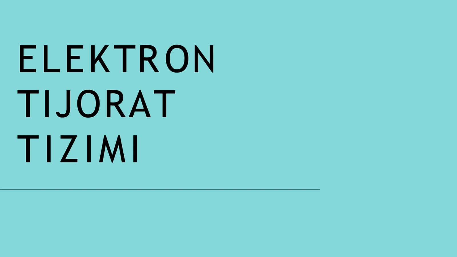 Elektron Tijorat Tizimi