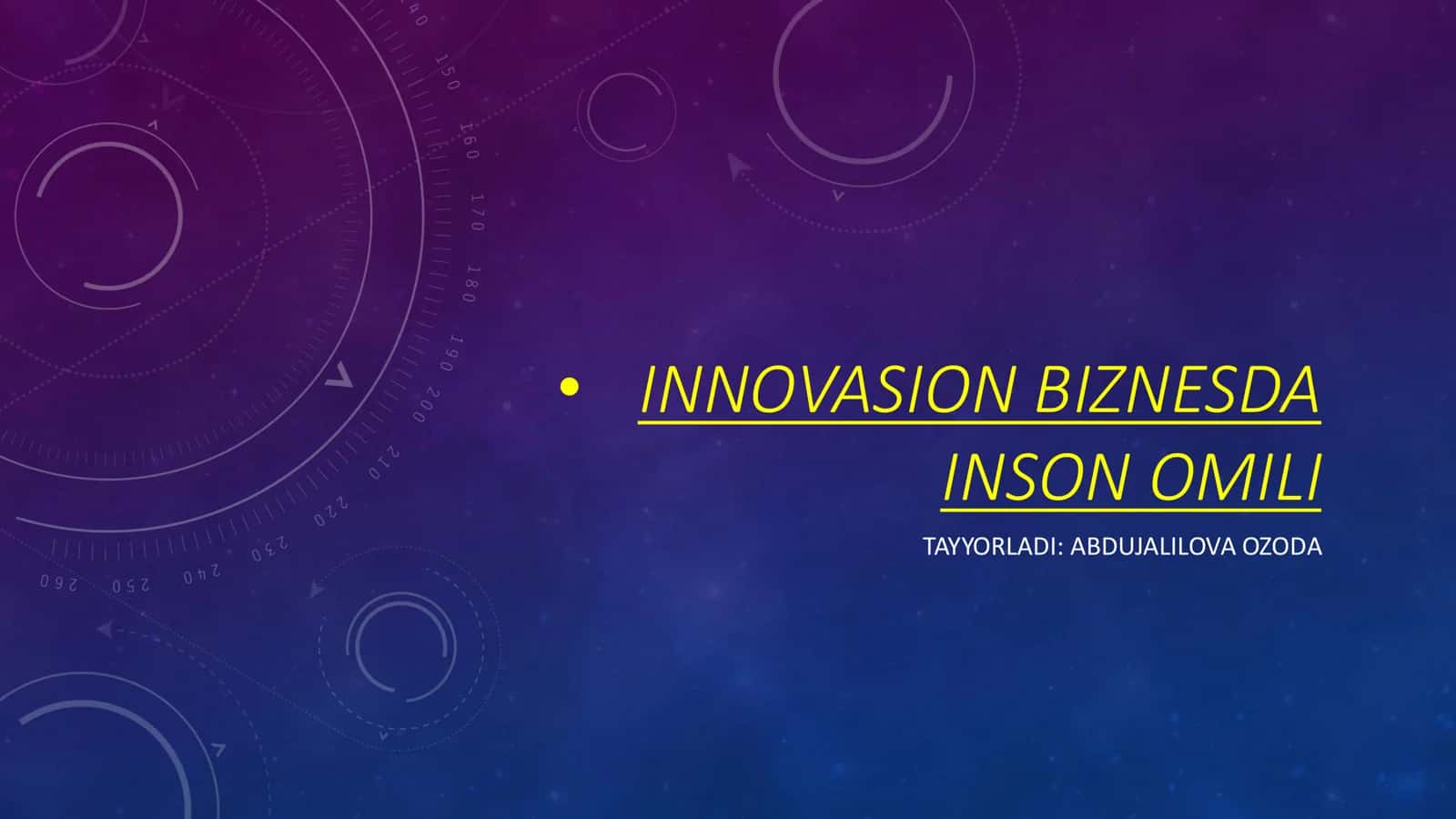 INNOVASION BIZNESDA INSON OMILI