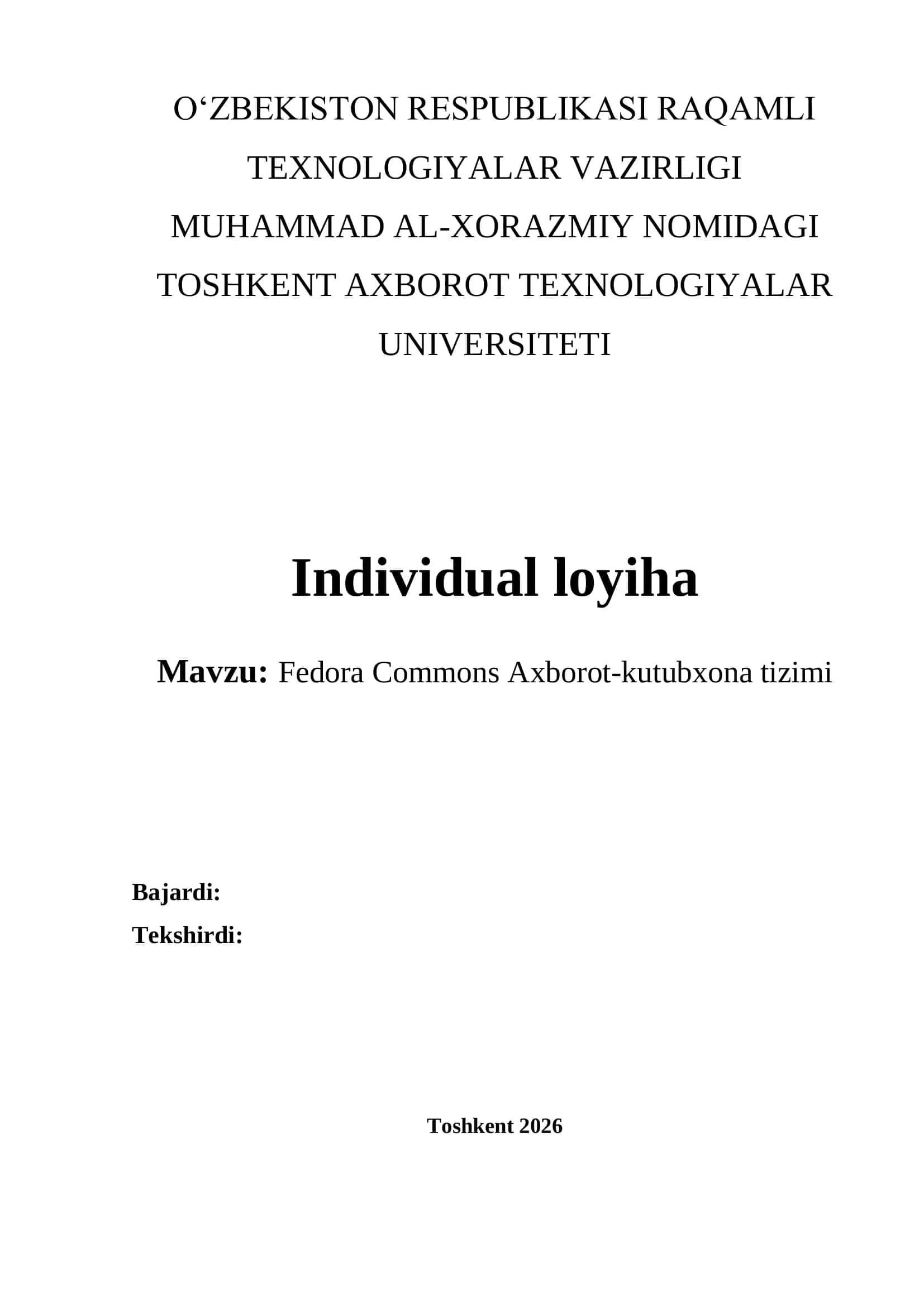 Fedora Commons Axborot-kutubxona tizimi
