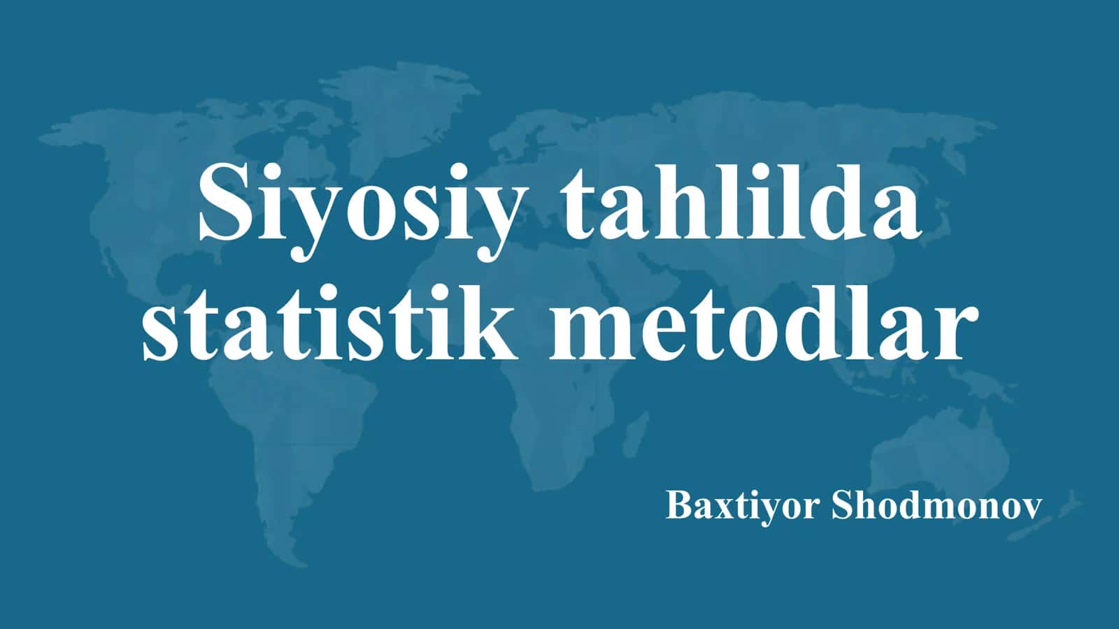 Siyosiy tahlilda statistik metodlar