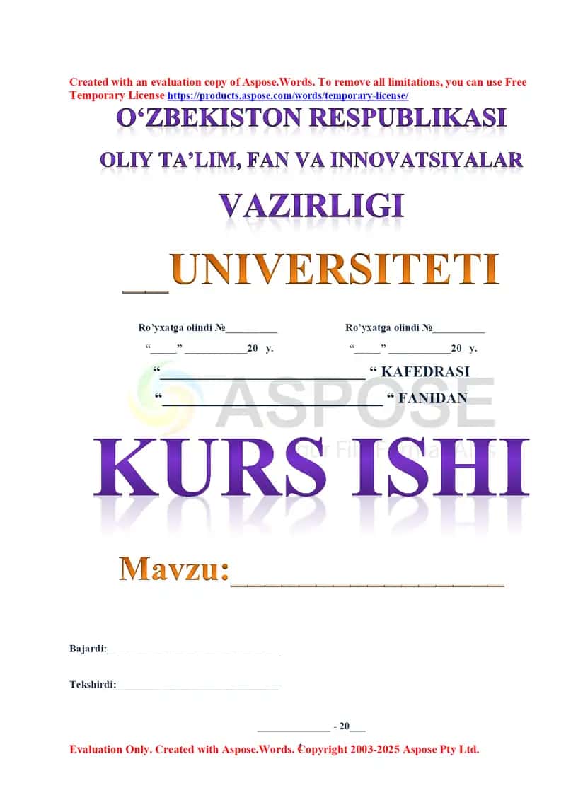 Kurs ishi: Investitsiyaning mohiyati, manbalari va shakllari