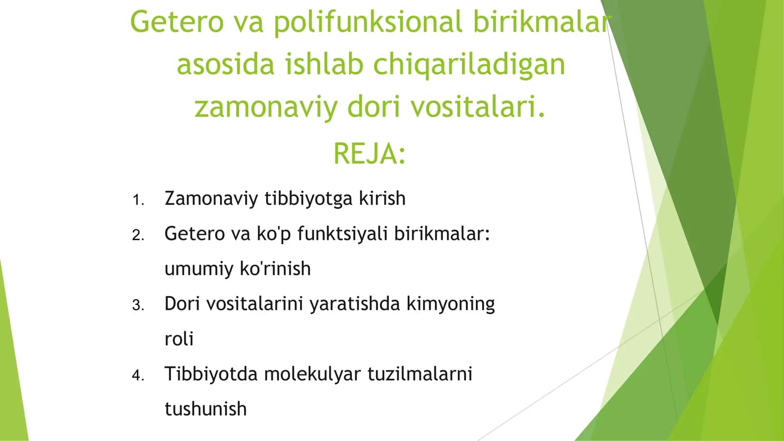 Zamonaviy tibbiyotga kirish
