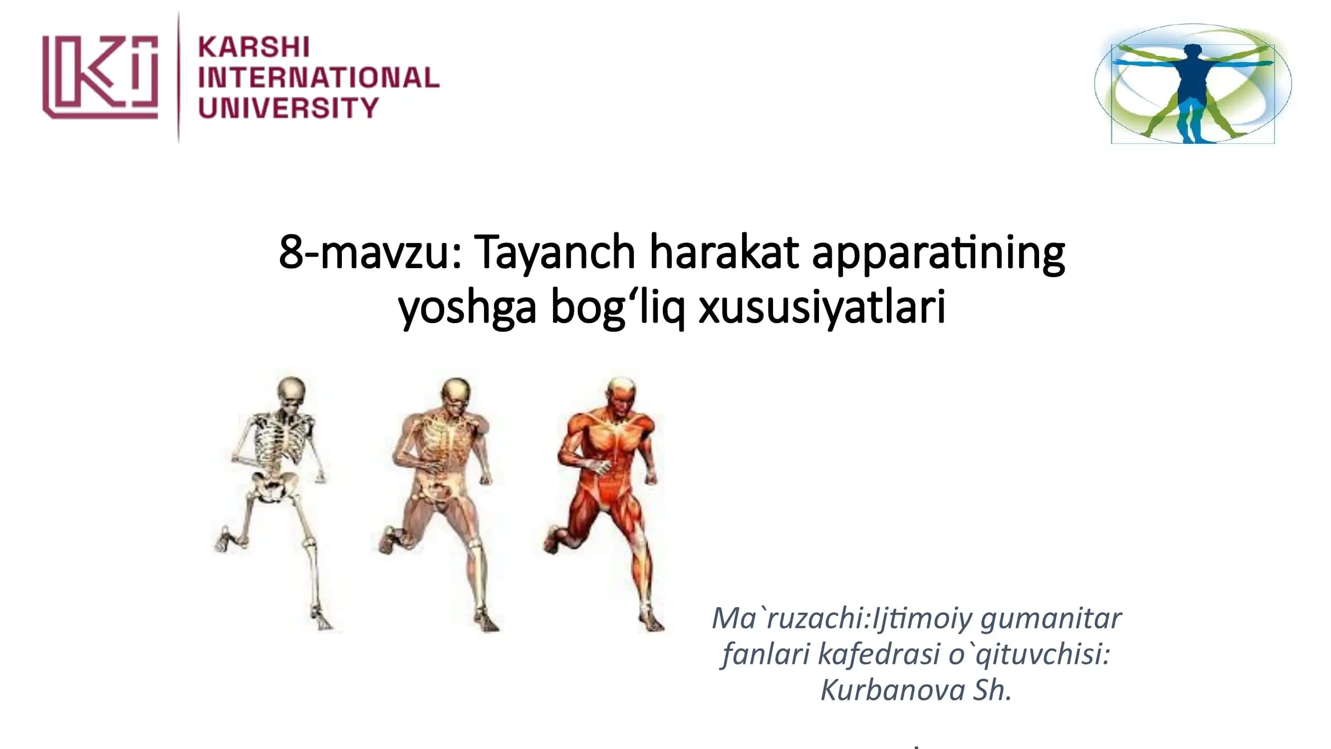 Tayanch harakat apparatining yoshga bog‘liq xususiyatlari