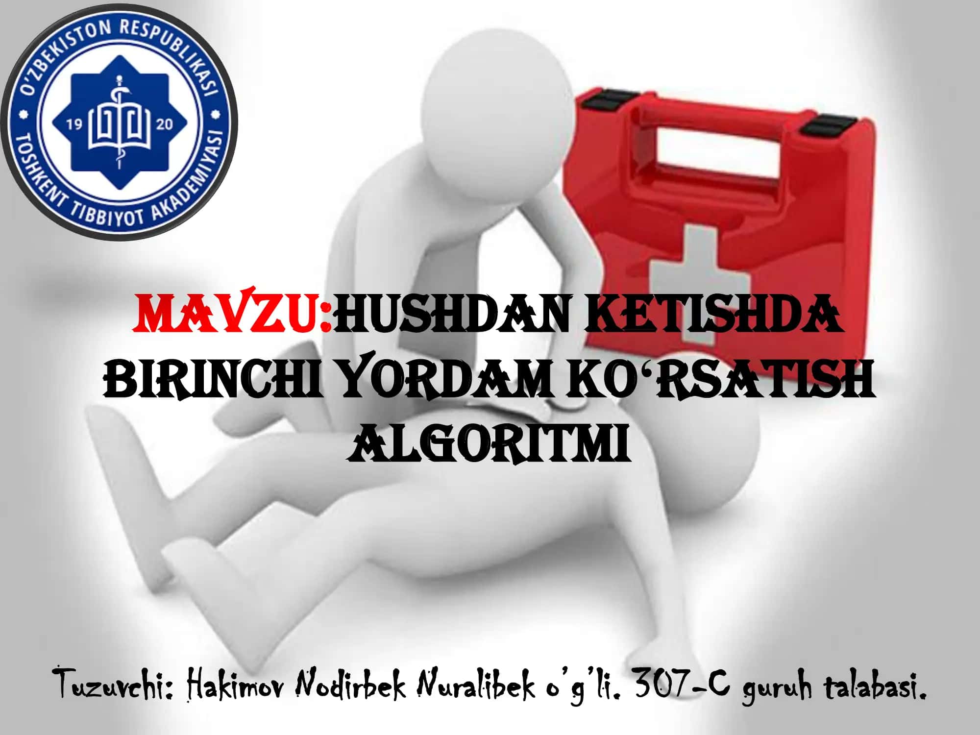 Hushdan ketishda birinchi yordam koʻrsatish algoritmi