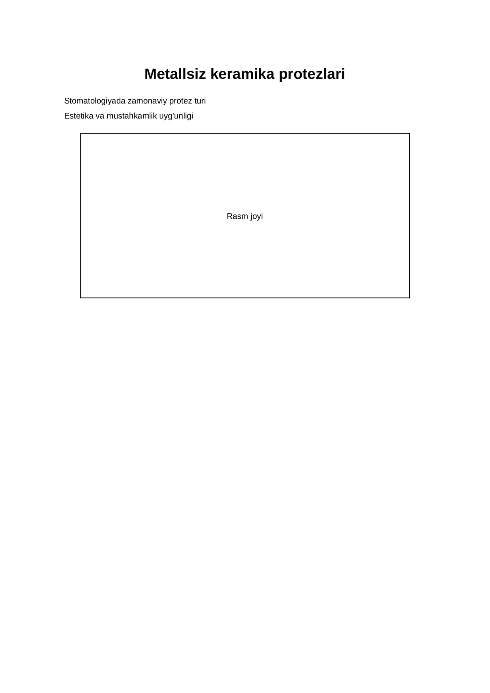 Stomatologiyada metalsiz keramika PDF