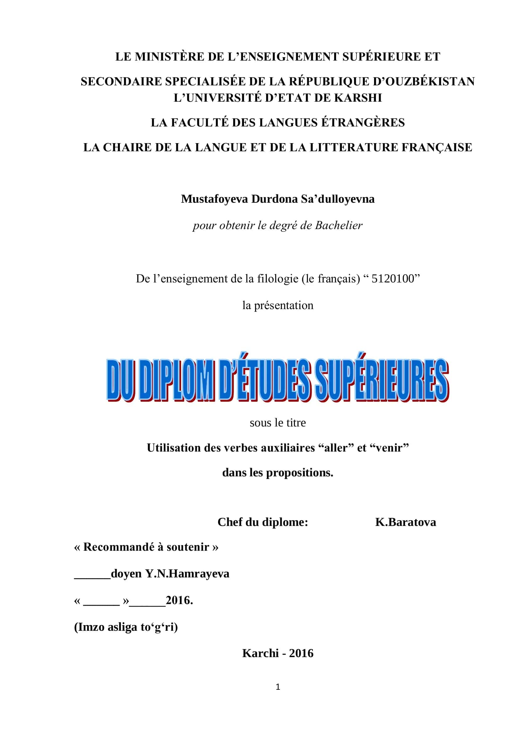 Utilisation des verbes auxiliaires "aller" et "venir" dans les propositions