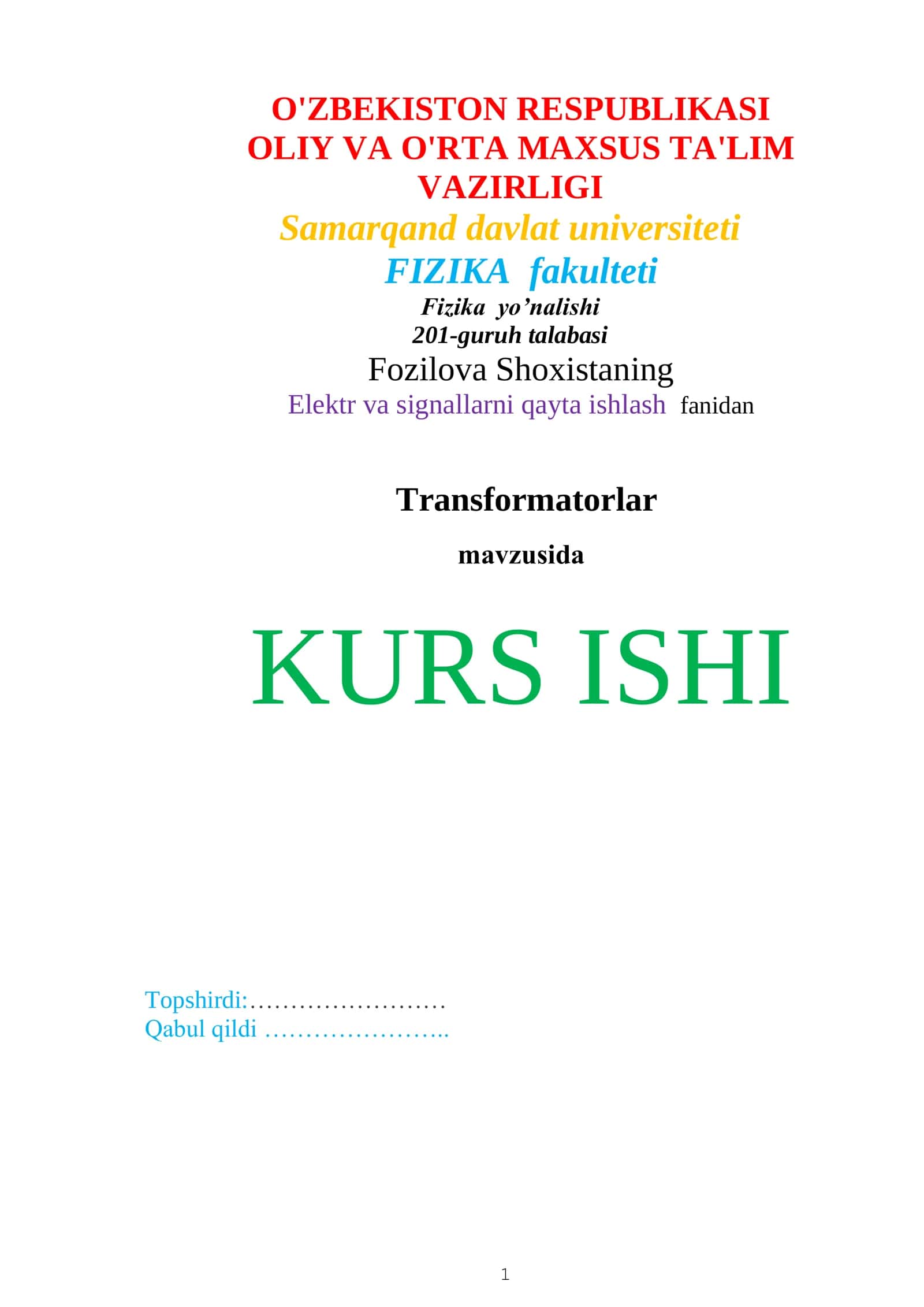 Transformatorlar