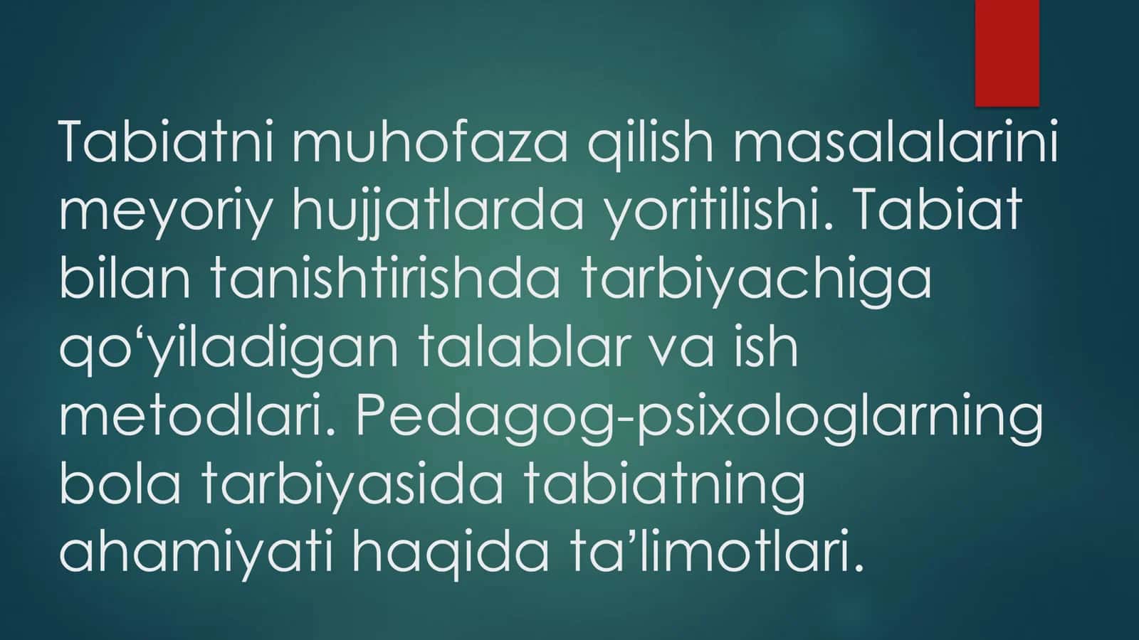 Tabiatni muhofaza qilish masalalarini