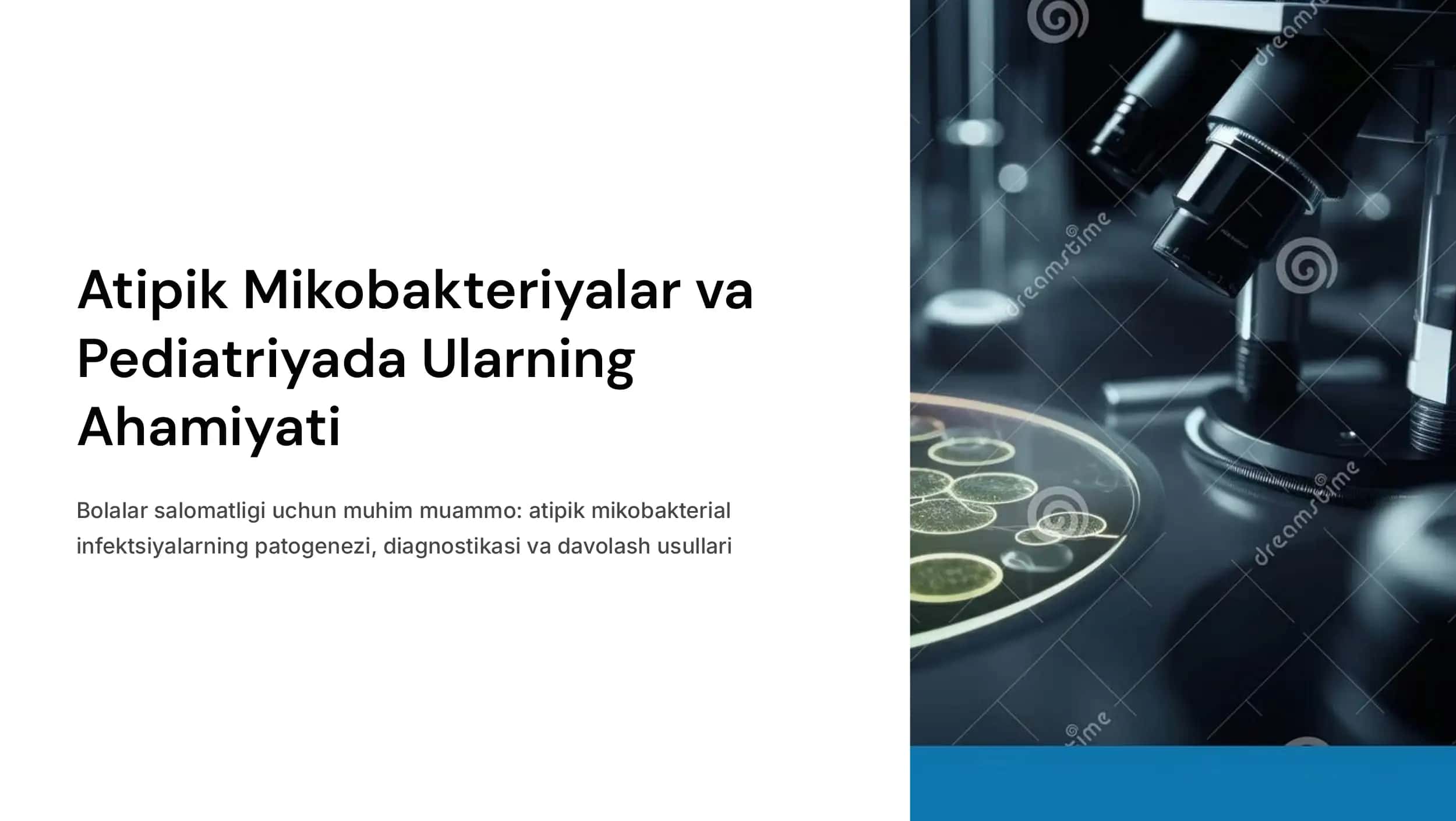 Atipik mikobakteriyalar va ularni amaliyotdagi ahamiyati. Pediatriya amaliyotda ko'p uchraydigan infektsiyalar qo'zg'atuvchilari, patogenez, laboratoriya tashxisi.
