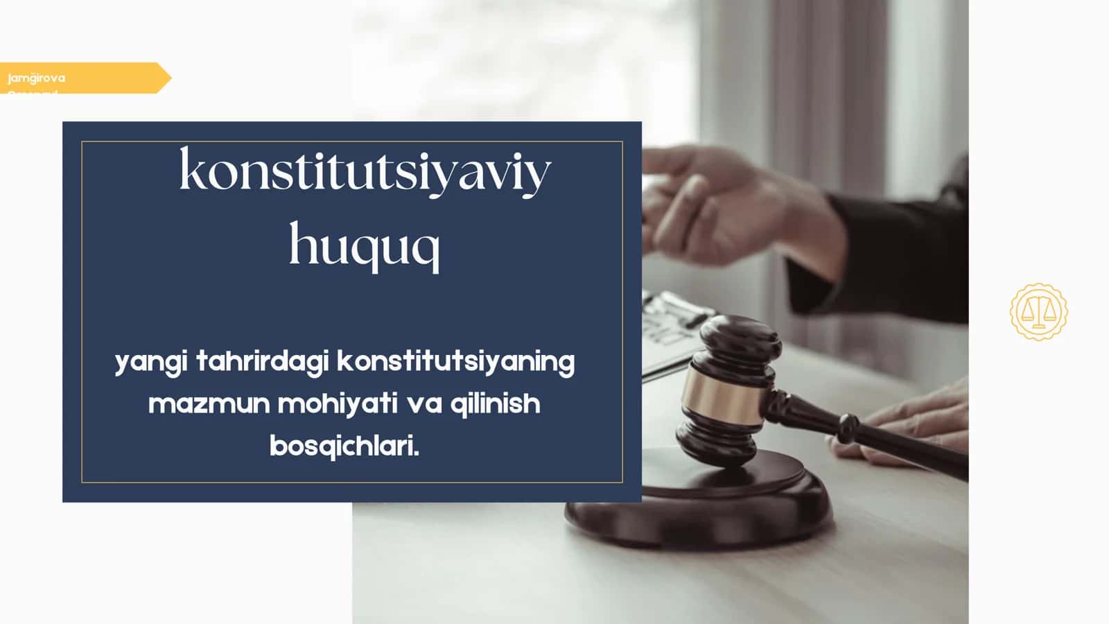 Yangi tahrirdagi Konstitutsiya