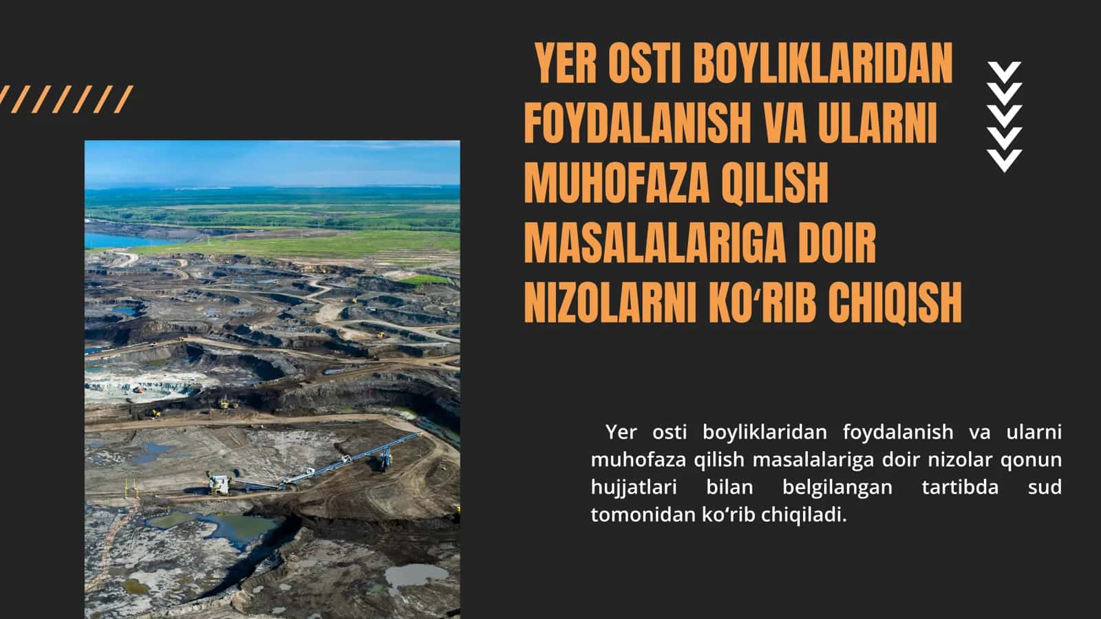 Yer osti boyliklarini muhofaza qilish