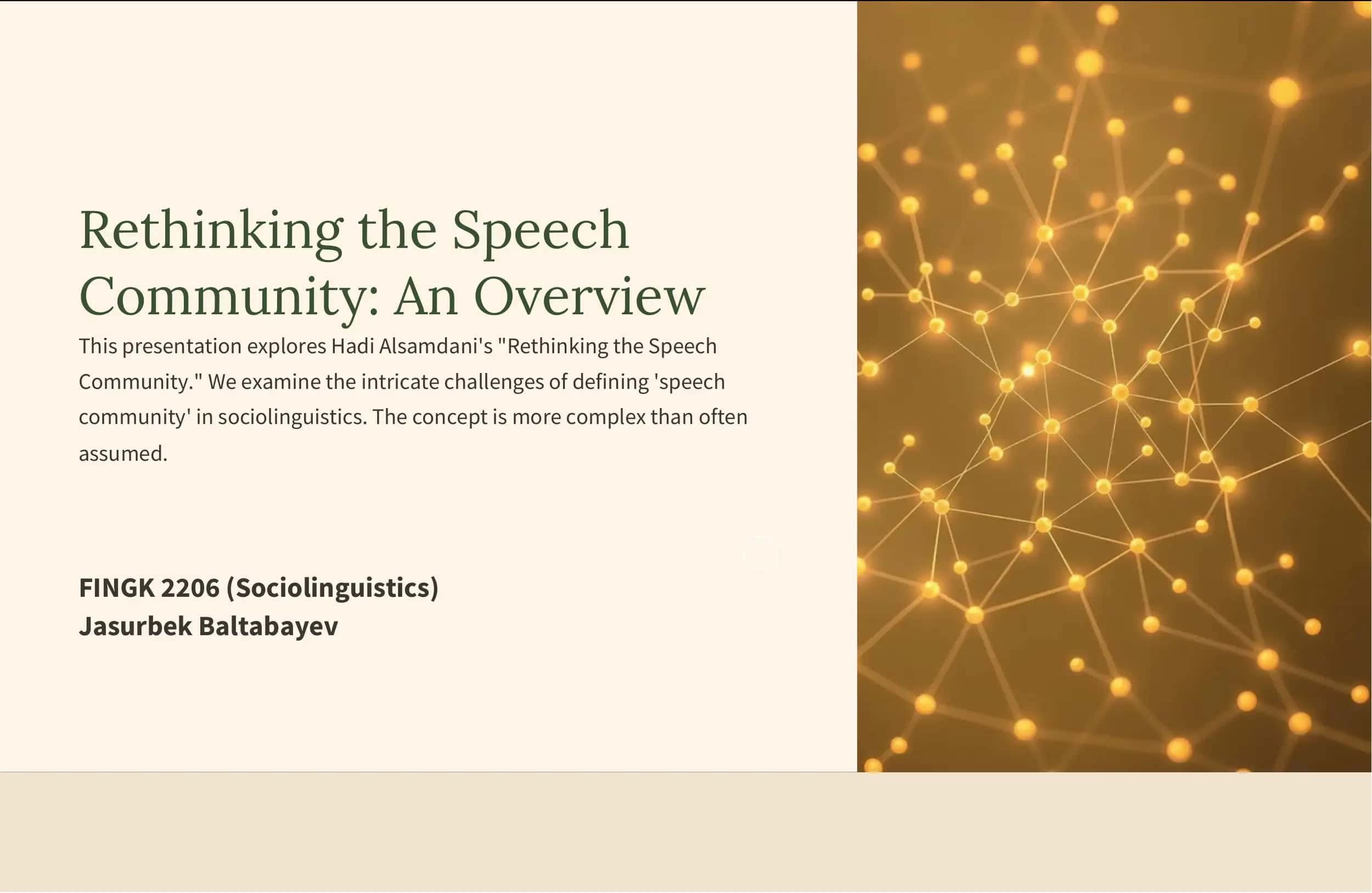 Rethinking the Speech Community: An Overview