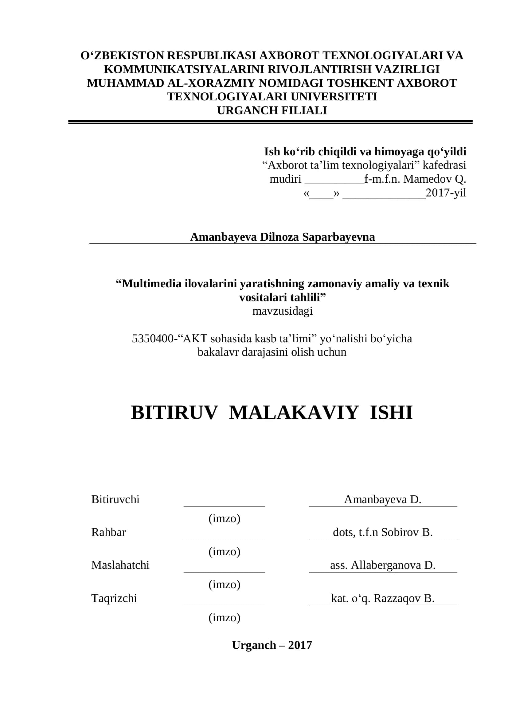 “Multimedia ilovalarini yaratishning zamonaviy amaliy va texnik vositalari tahlili”