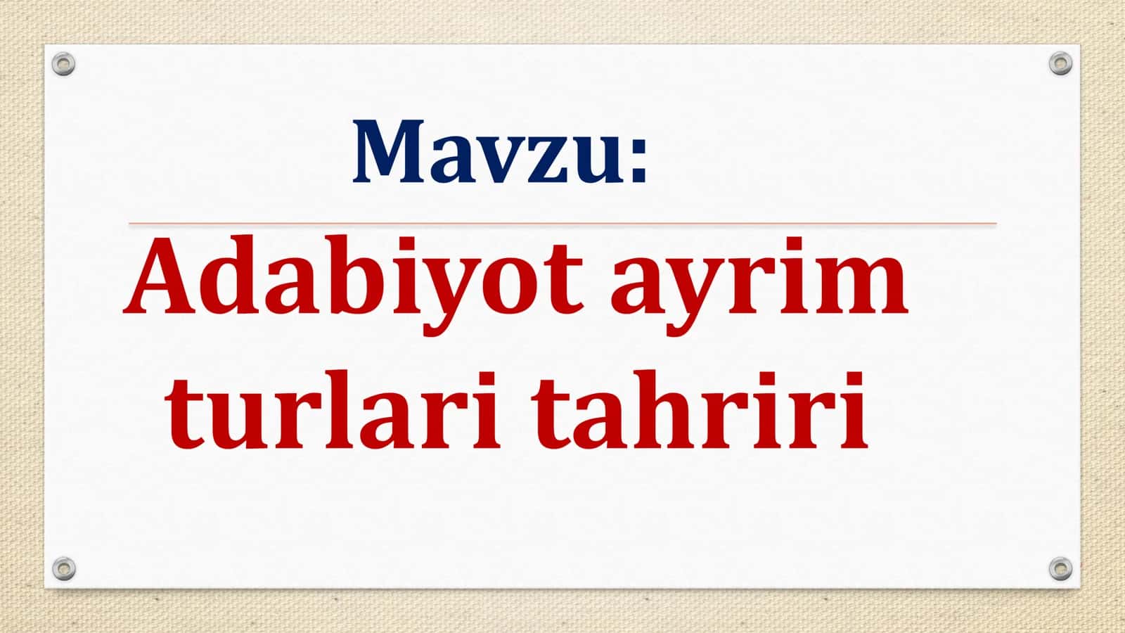 Adabiy tahrir asoslari
