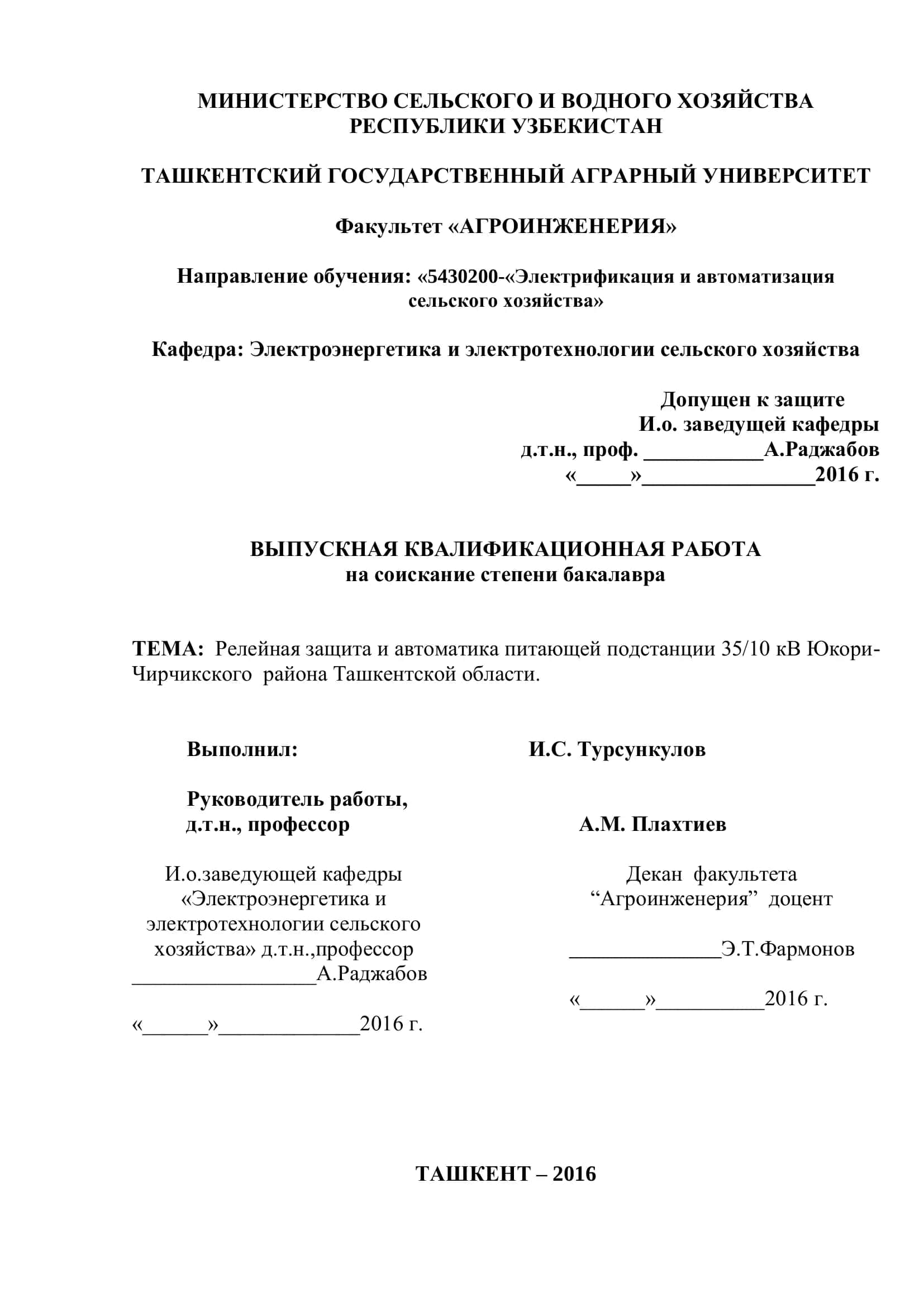 ВЫПУСКНАЯ КВАЛИФИКАЦИОННАЯ РАБОТА