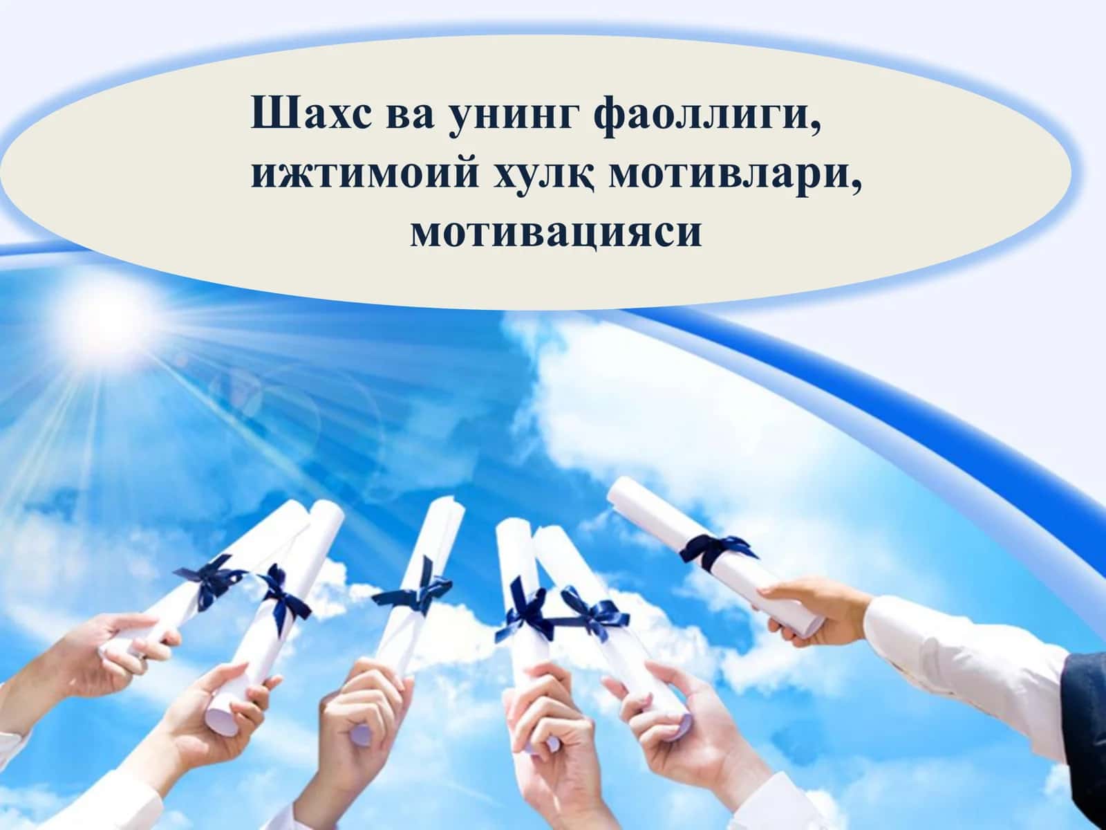Шахс ва унинг фаоллиги, ижтимоий хулқ мотивлари, мотивацияси