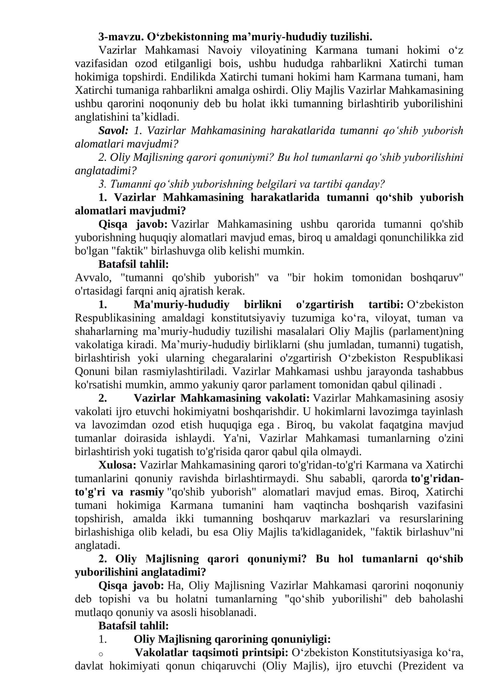 Oʻzbekistonning maʼmuriy-hududiy tuzilishi