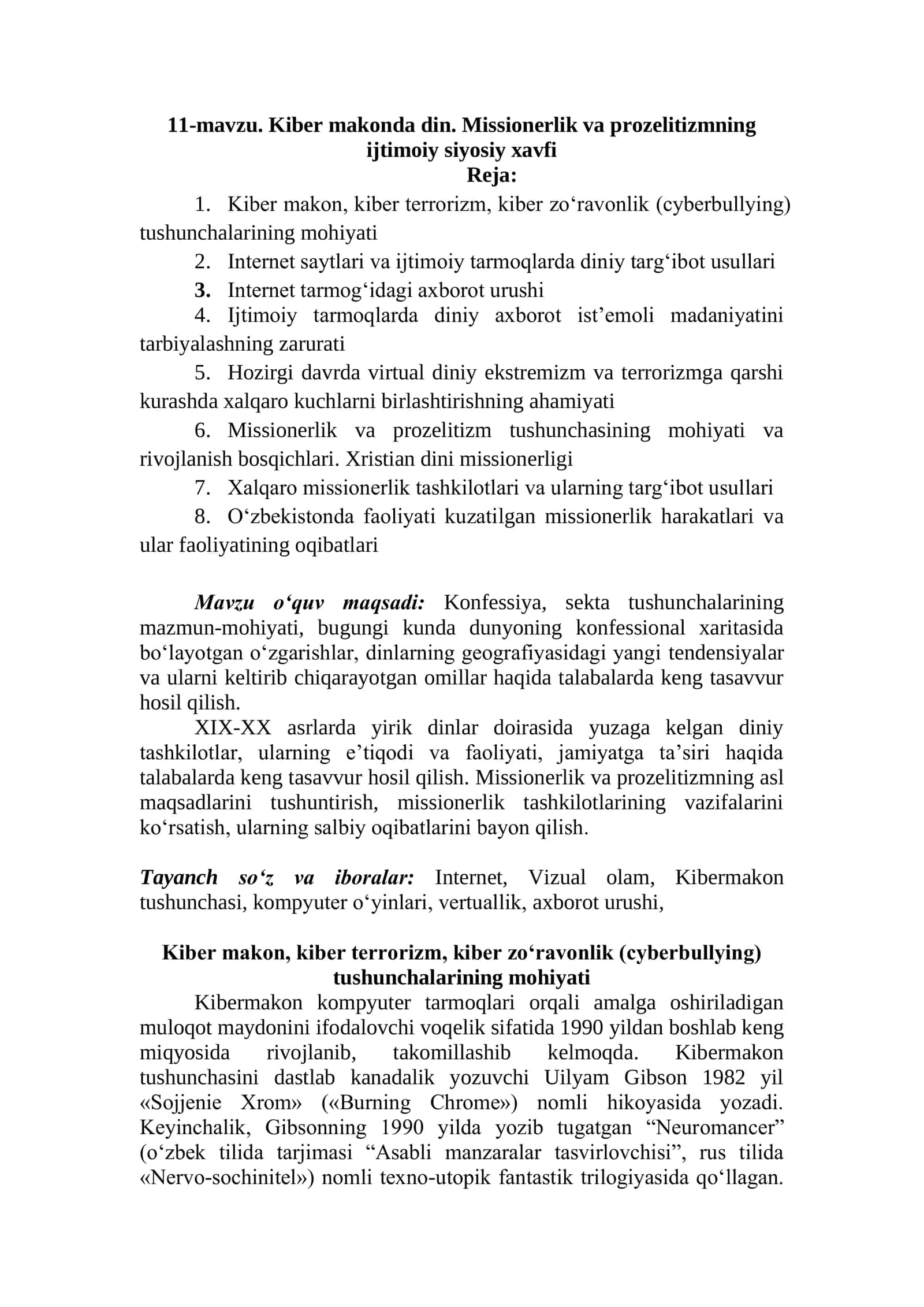 Missionerlik va prozelitizmning