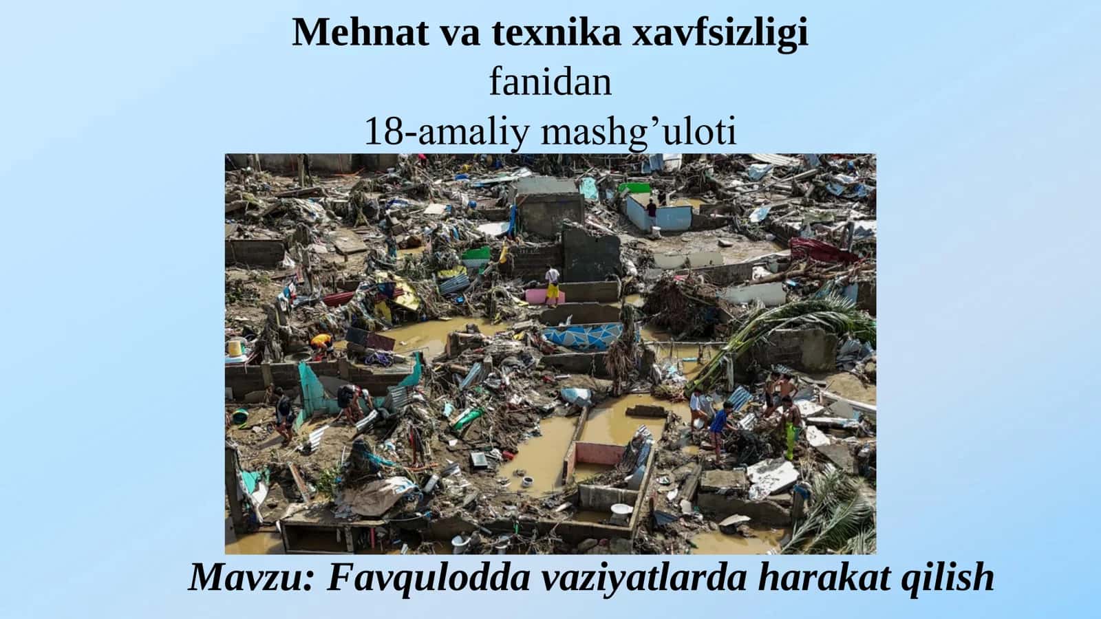 Favqulodda vaziyatlarda harakat qilish