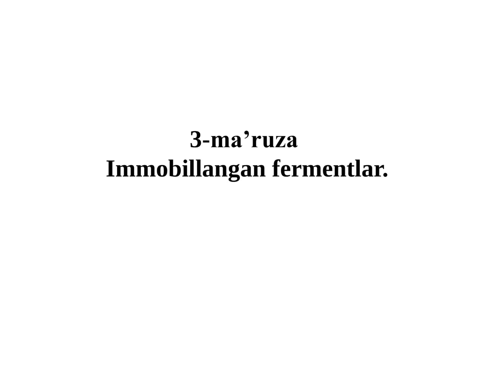 Immobillangan fermentlar