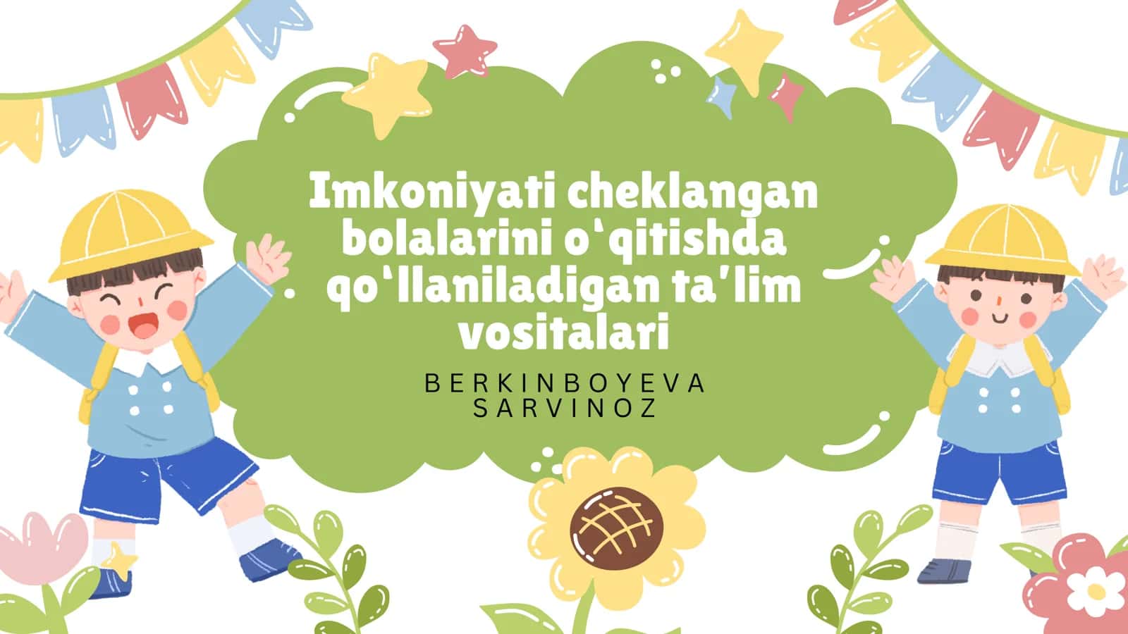 Imkoniyati cheklangan bolalarini o‘qitishda qo‘llaniladigan ta’lim vositalari