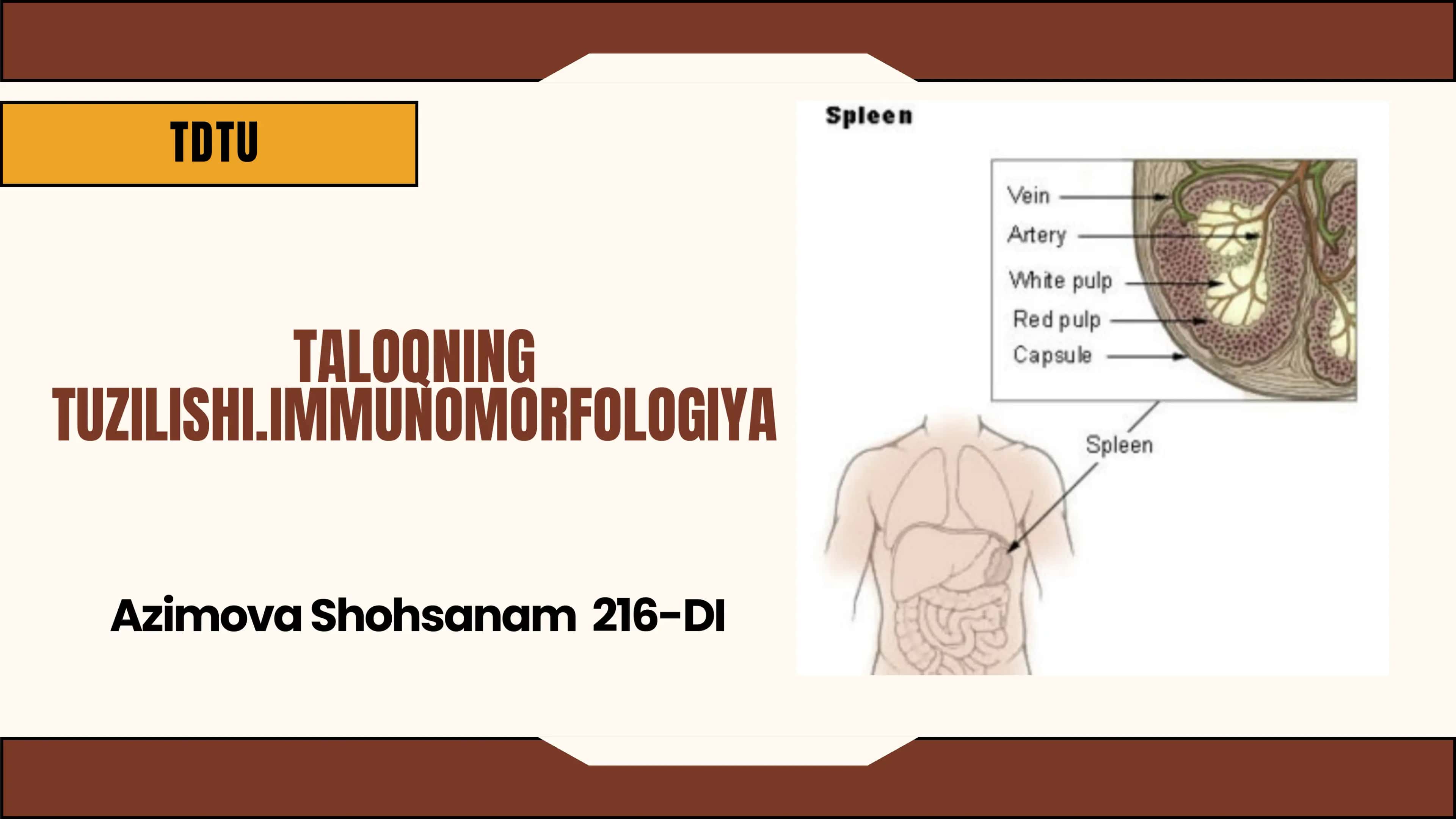 TALOQNING TUZILISHI.IMMUNOMORFOLOGIYA