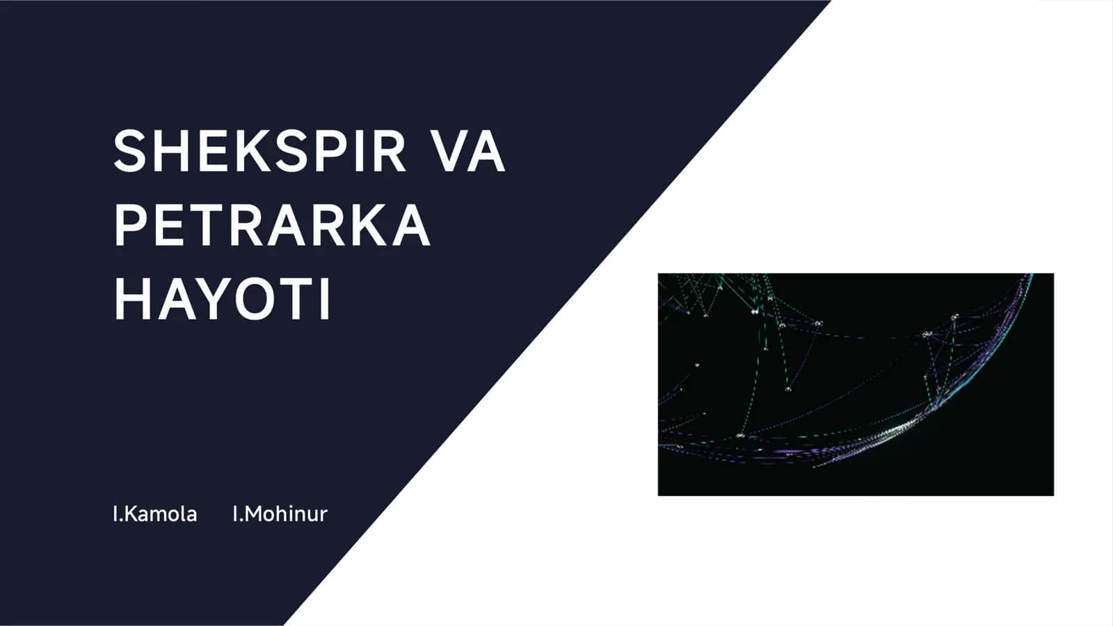 SHEKSPIR VA PETRARKA HAYOTI