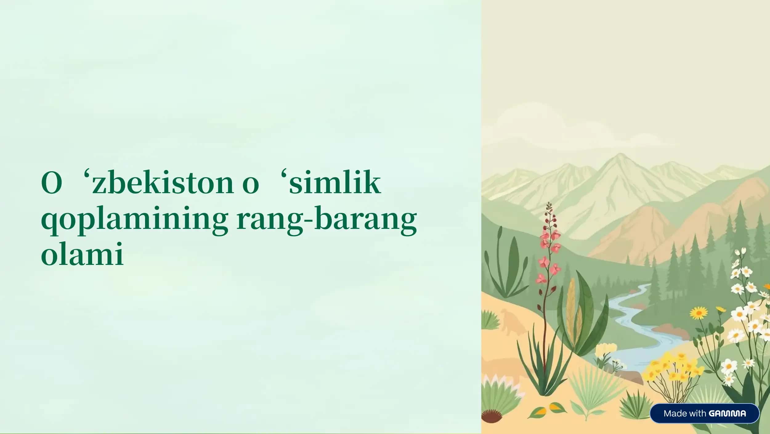 O'zbekistonning o'simlik qoplami