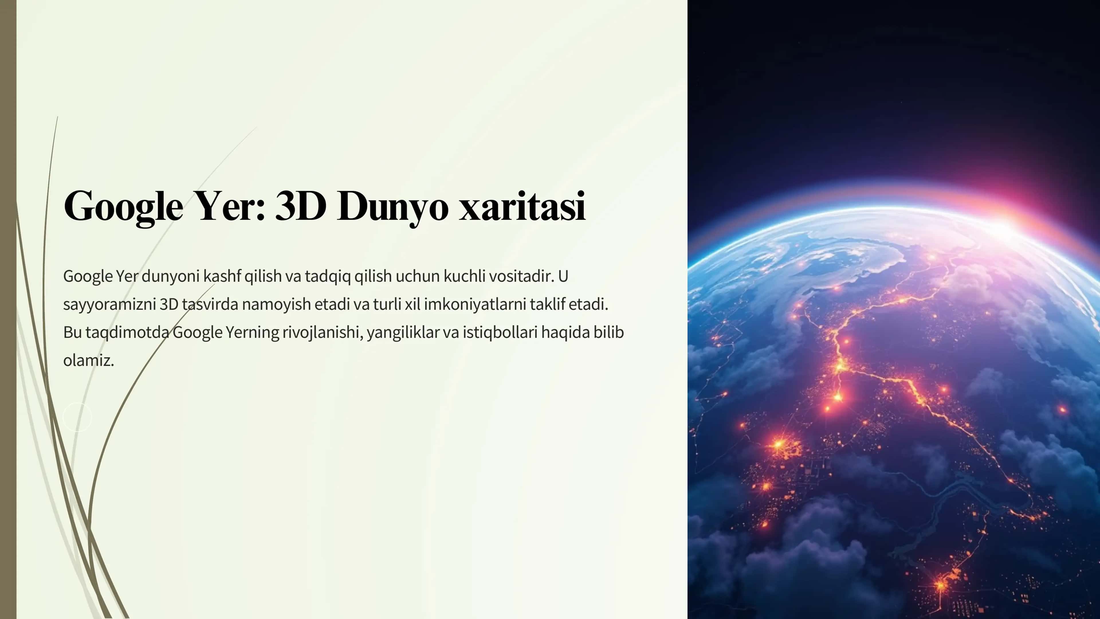 Google Yer: 3D Dunyo xaritasi