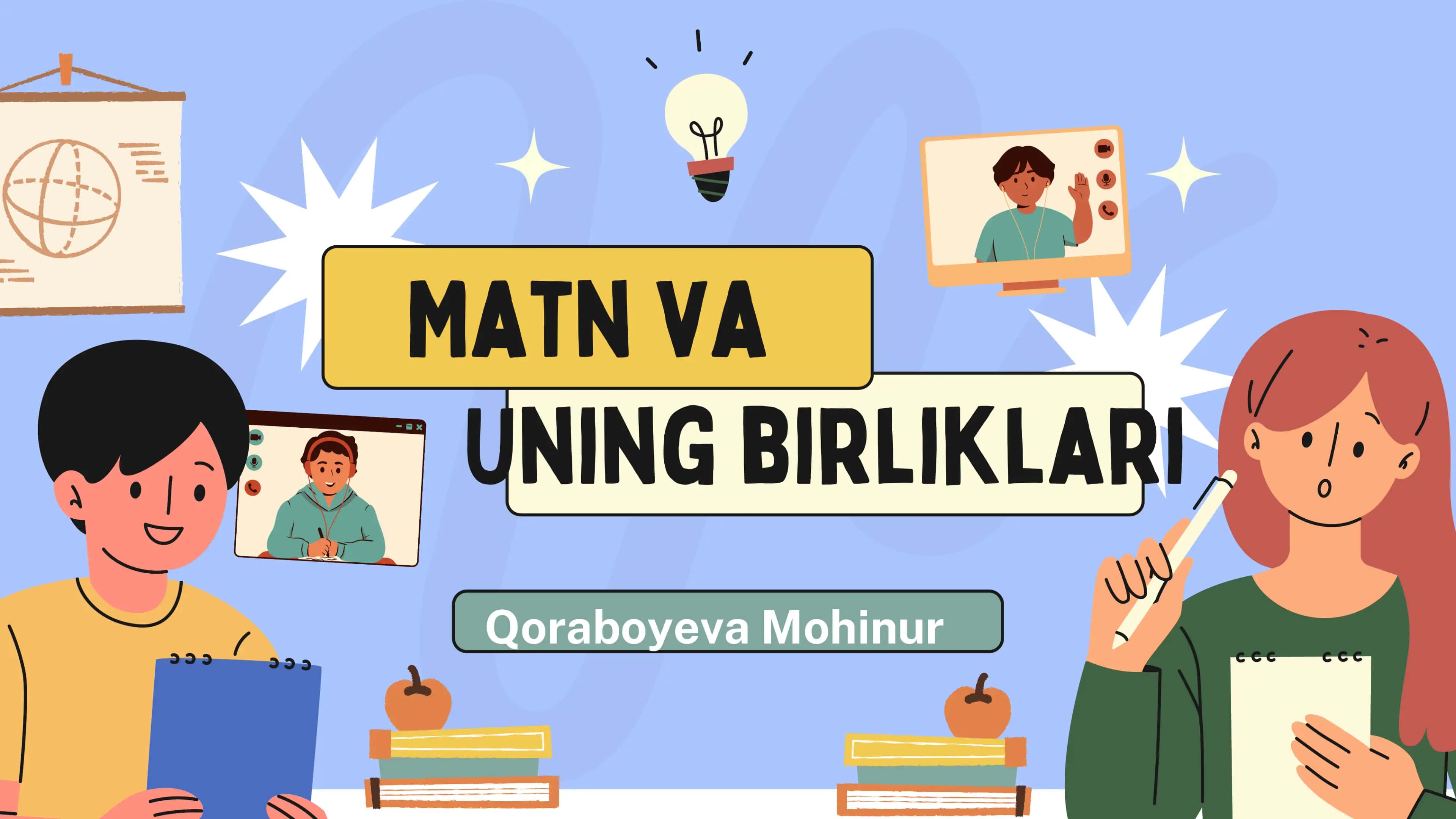 Matn va uning birliklari