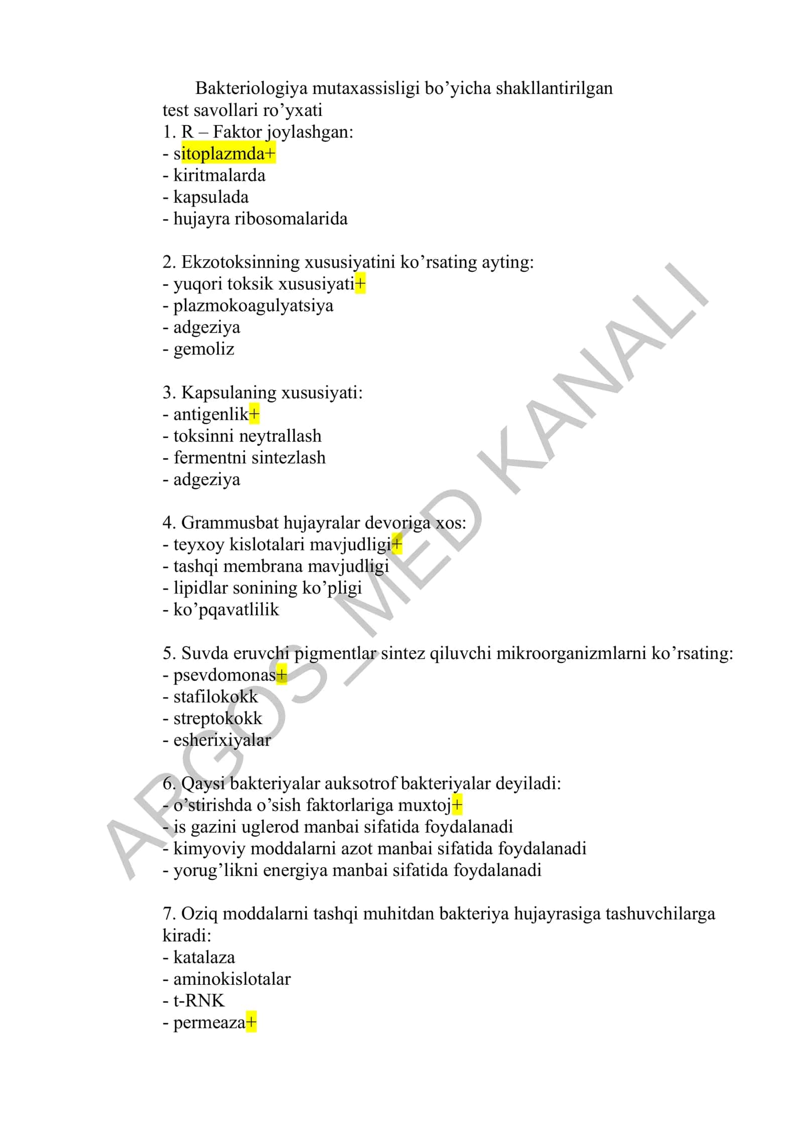 BAKTERIOLOGIK LABORATORIYA ARGOS_MED