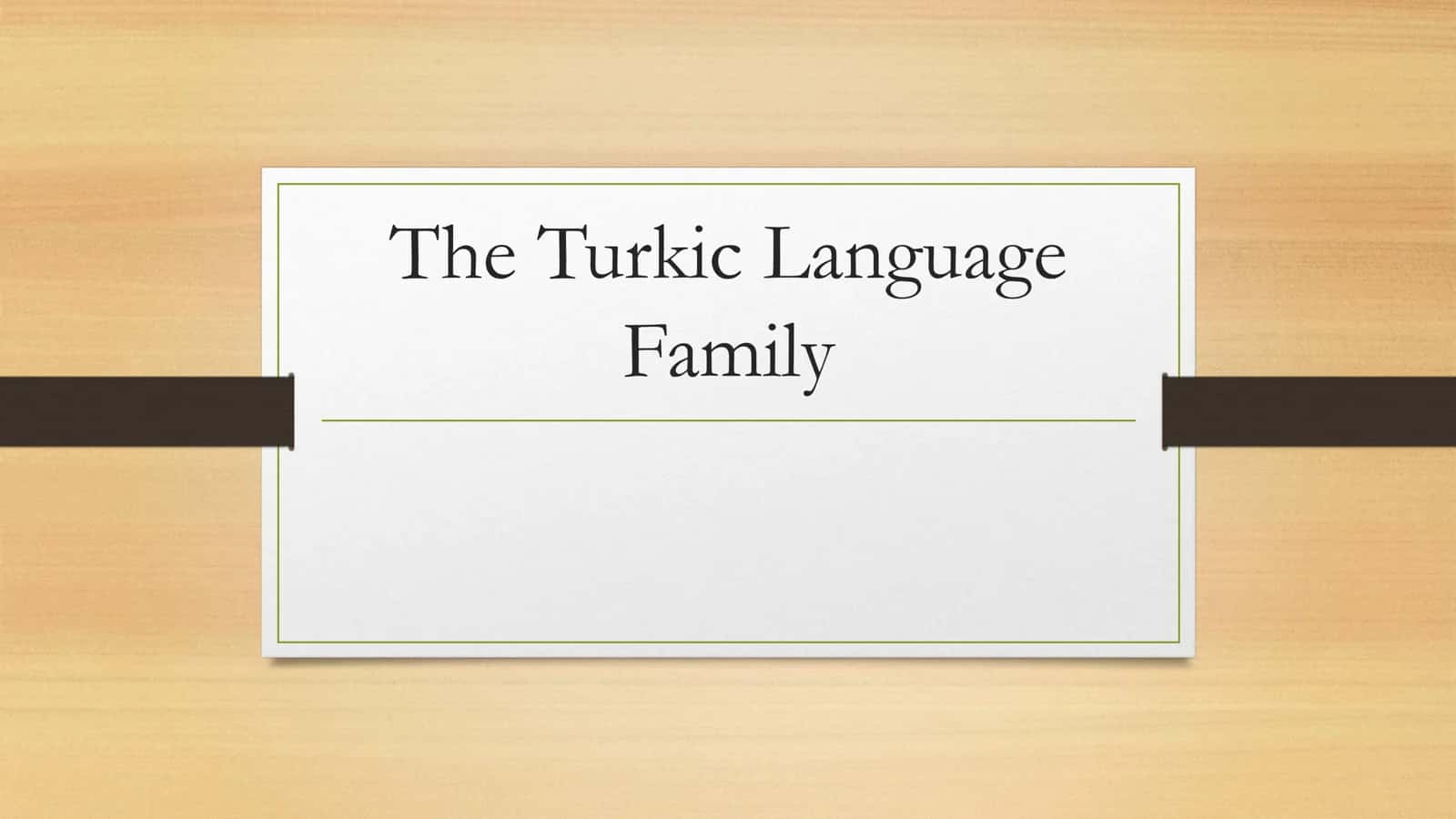 Turkic Language Family