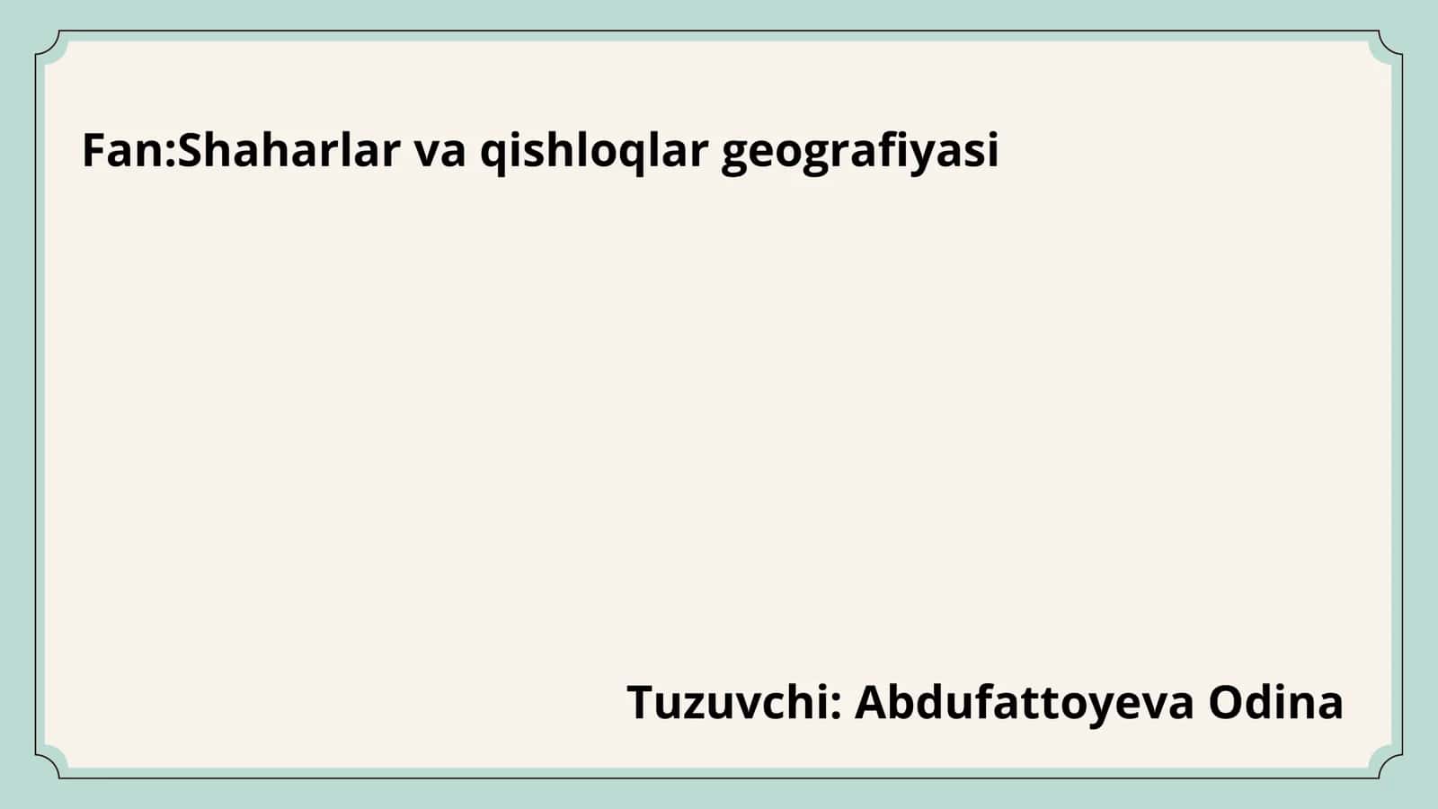 Buxoro viloyatining oʻrta va kichik shaharlari