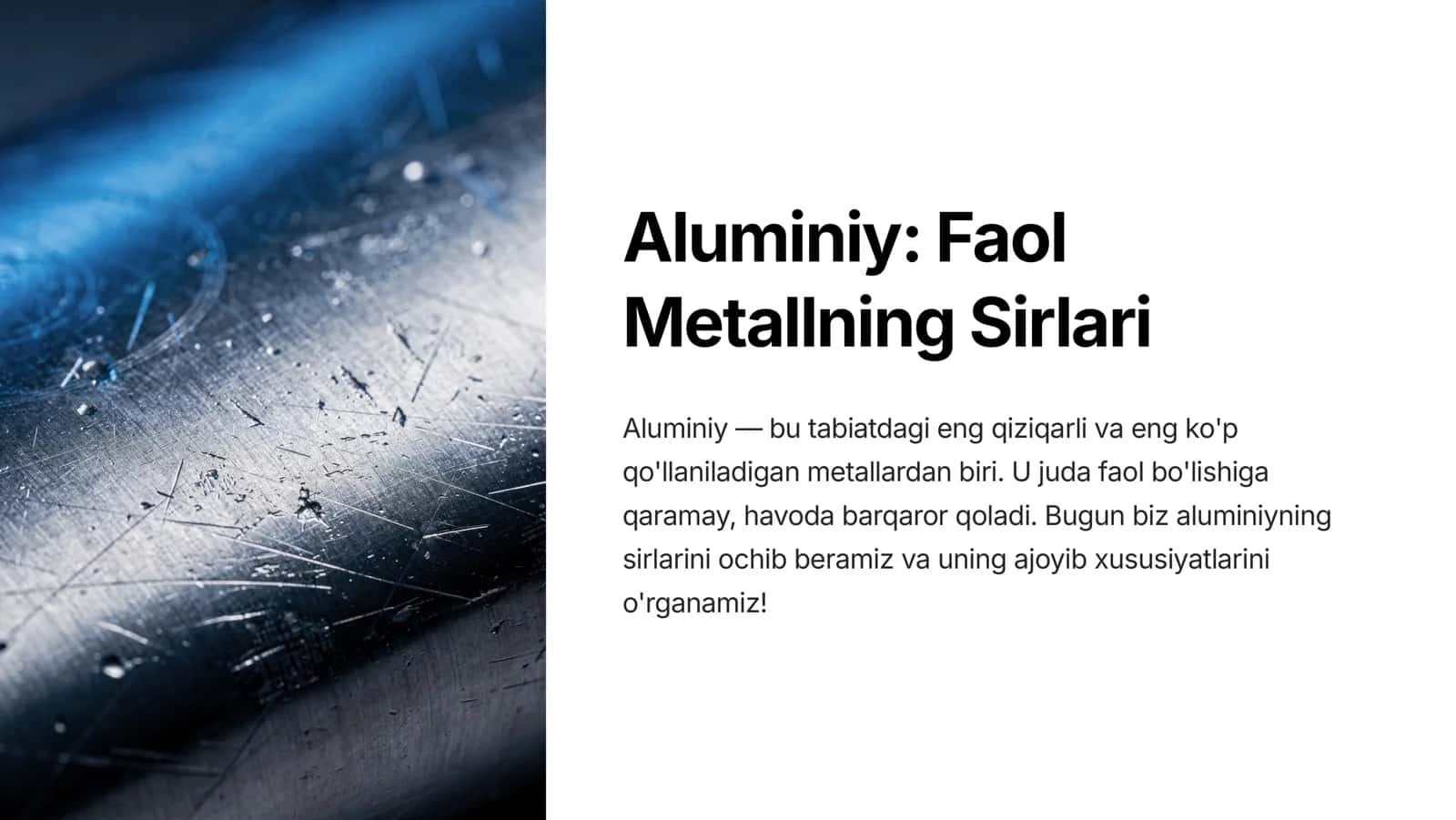 Aluminiy: Faol