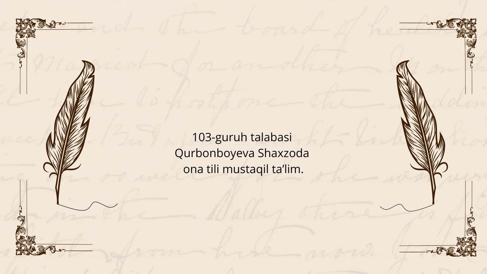 Bosh va ikkinchi darajali boʻlaklar
