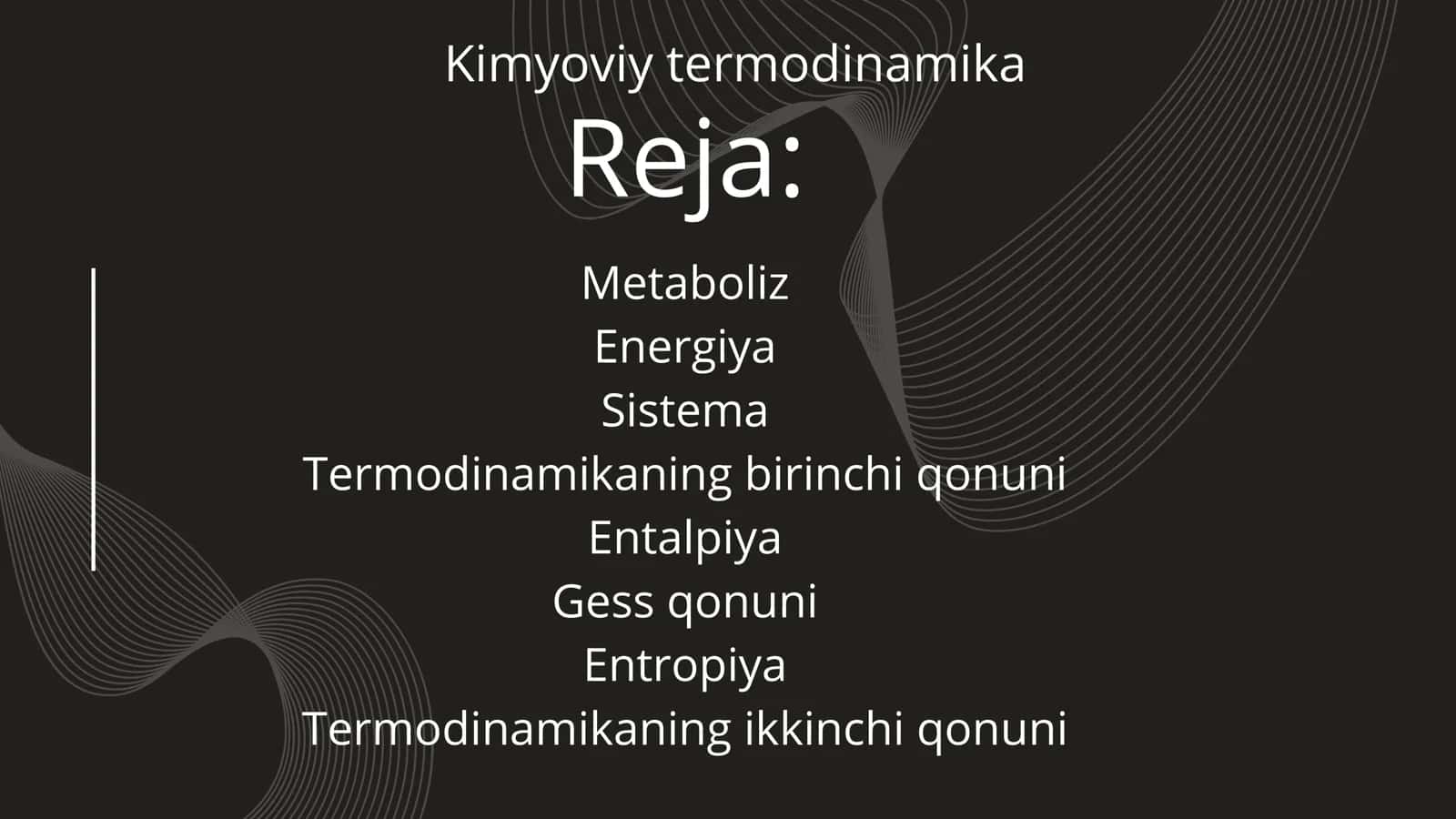 Kimyoviy termodinamika