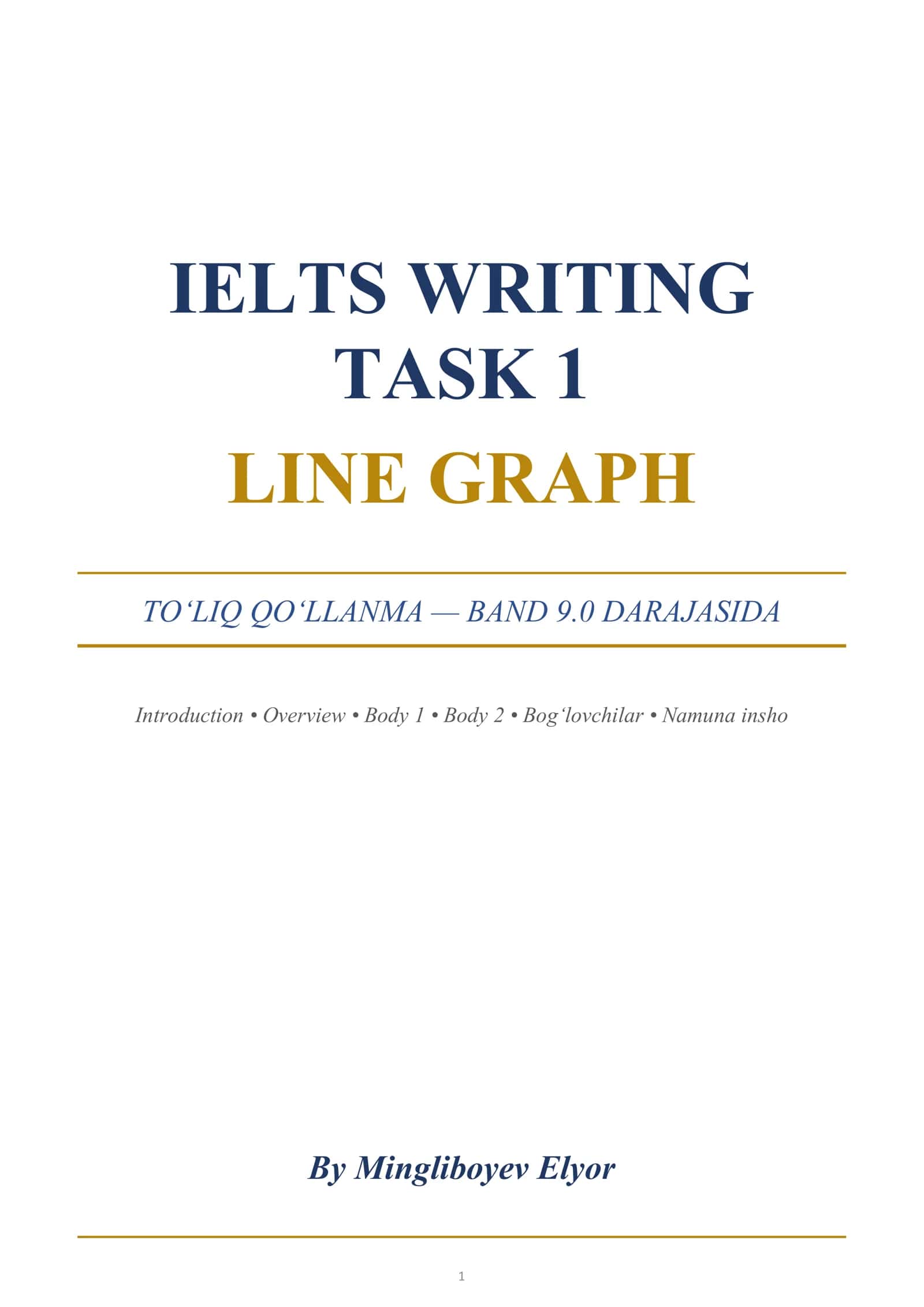 IELTS Writing Task 1 — Line Graph Qo‘llanma