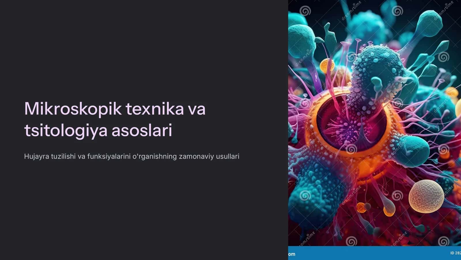 Mikroskopik texnika.Tsitologiya Xujayra organoidlari. Kiritmalar. Yadro Xujayra sikli
