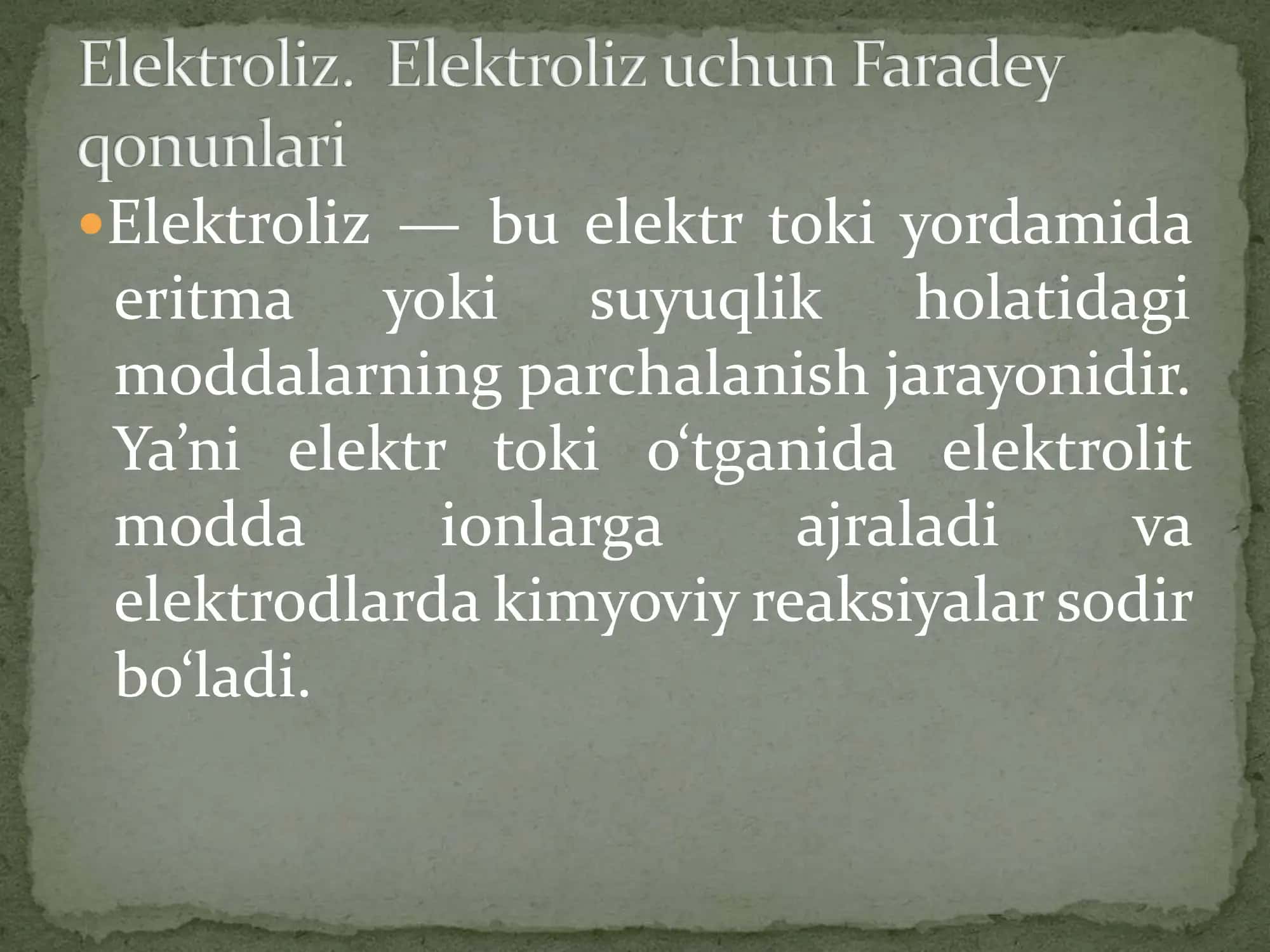 Elektroliz