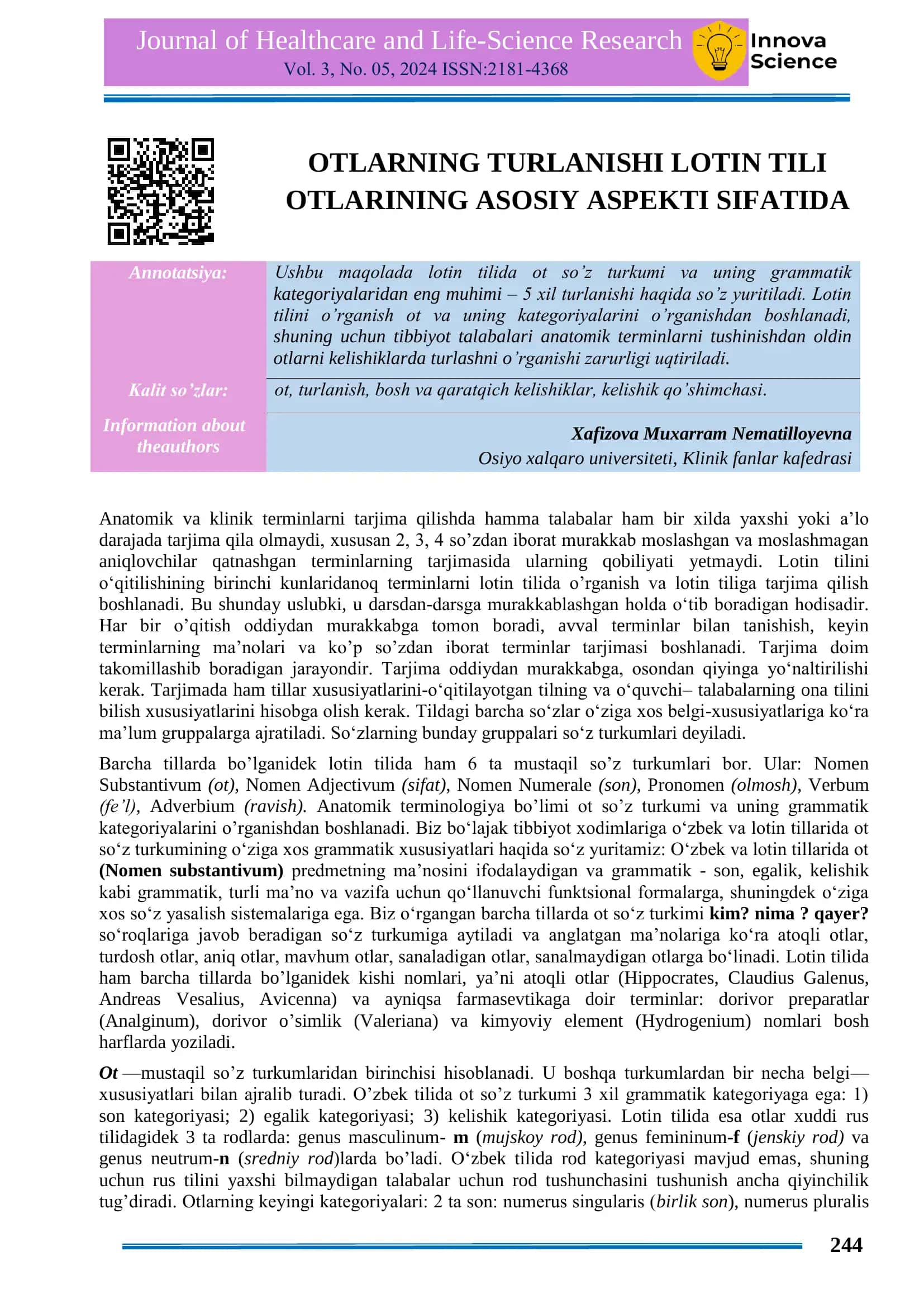 Otlarning turlanishi