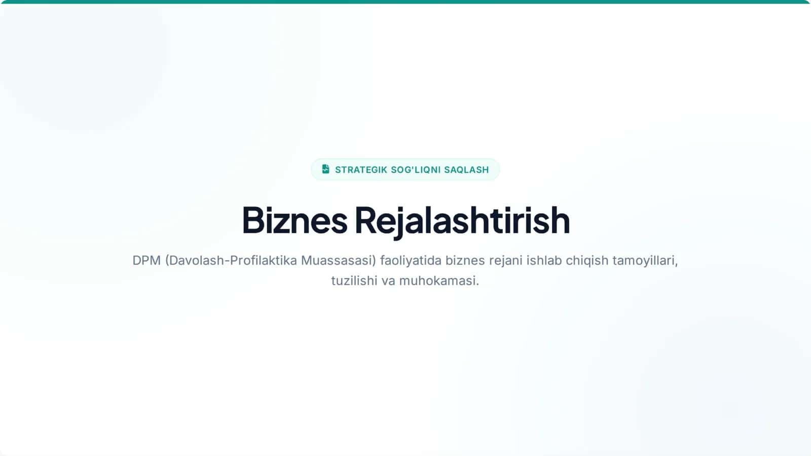 DPM biznes reja tuzish