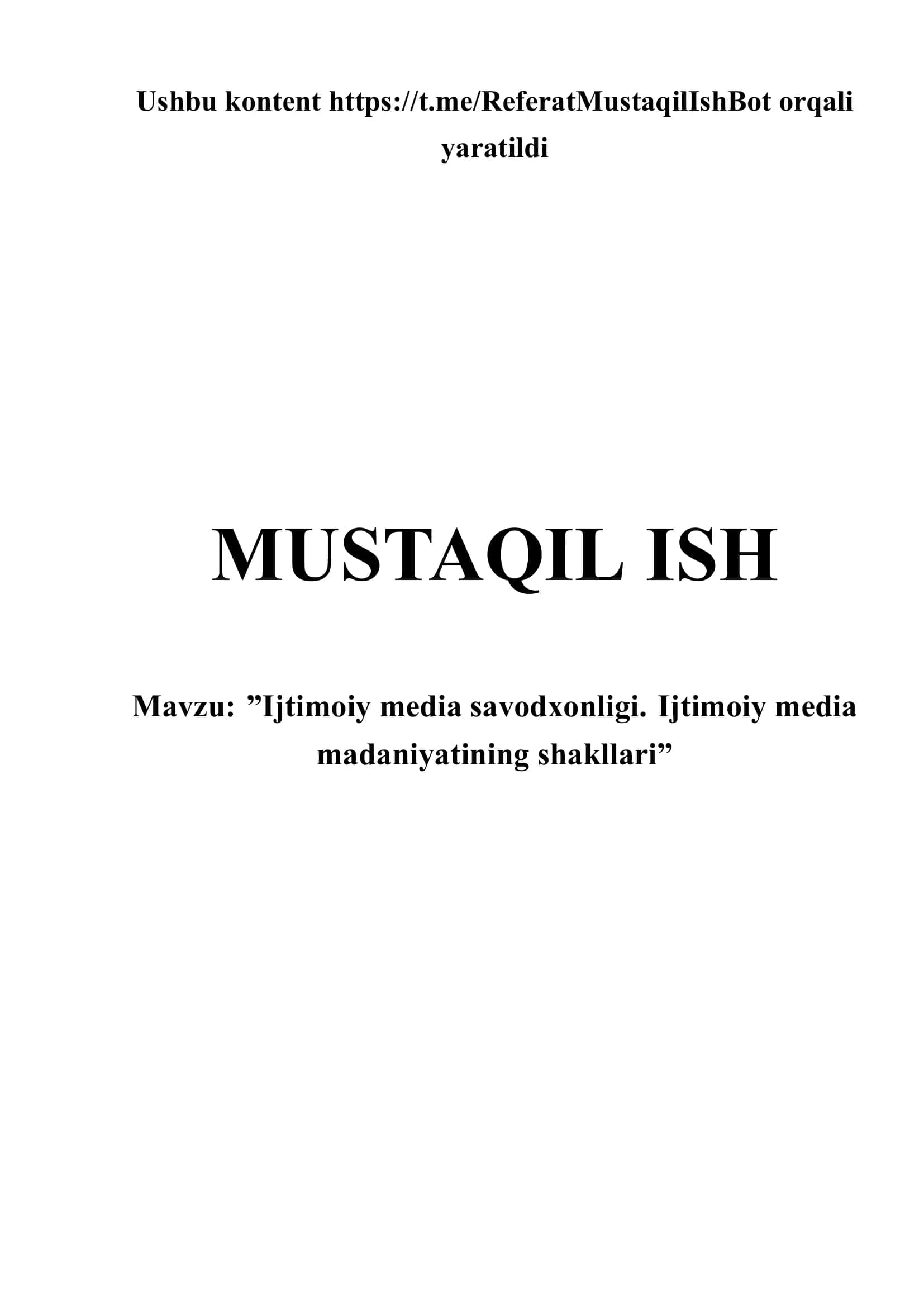 Ijtimoiy media savodxonligi. Ijtimoiy media madaniyatining shakllari
