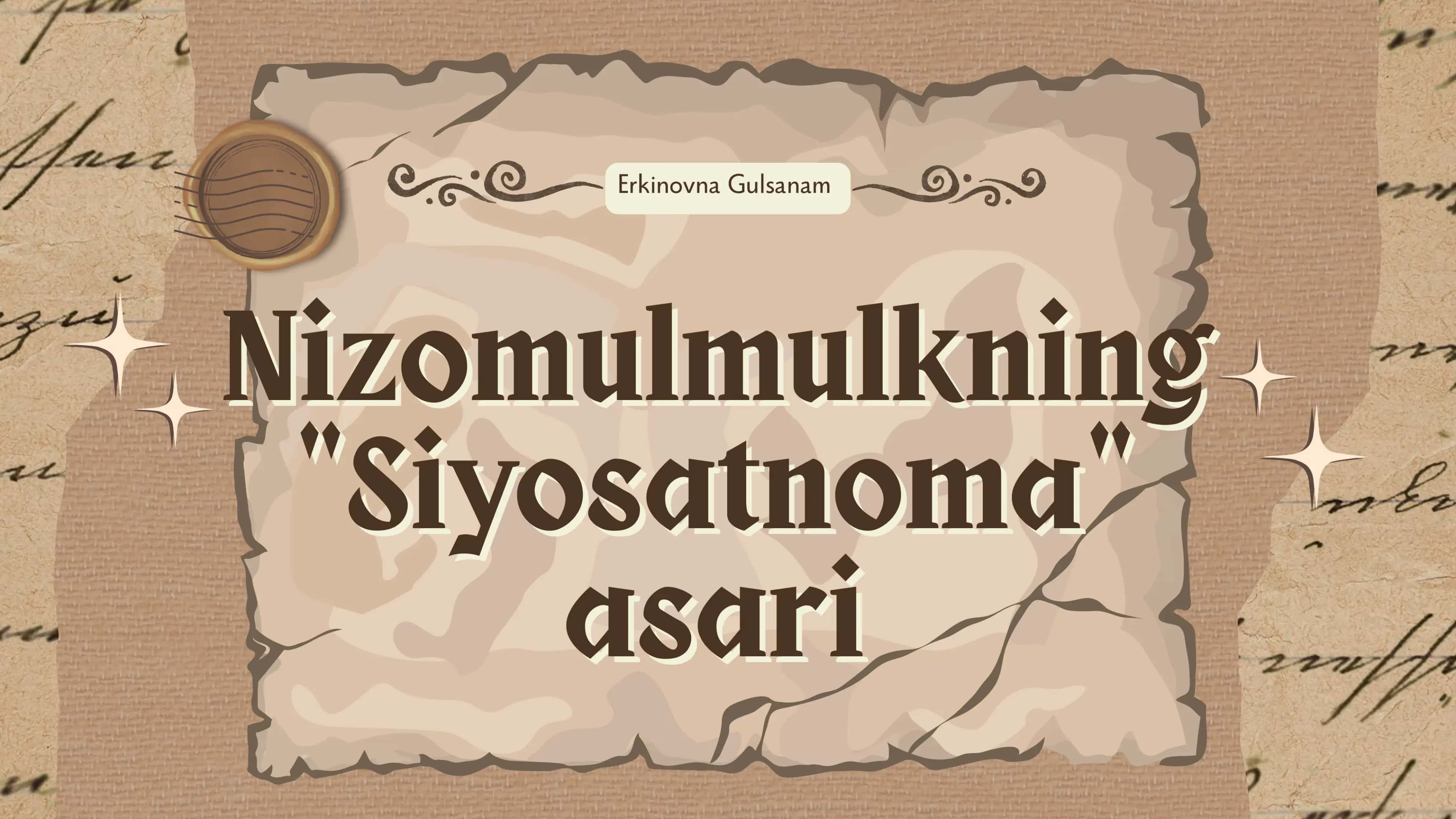 Nizomulmulkning Siyosatnoma asari
