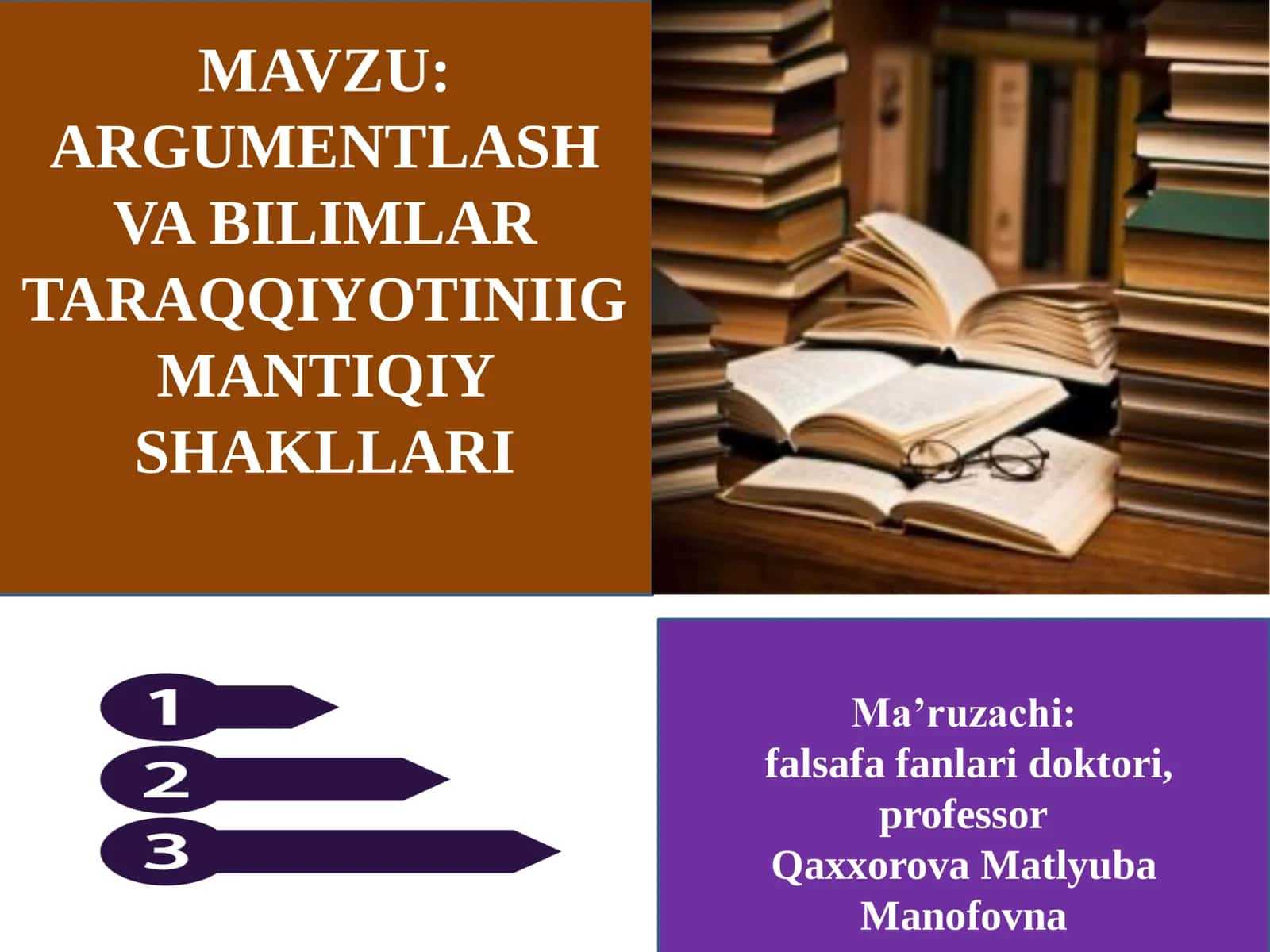 Argumentlash va bilimlar taraqqiyotini mantıqiy shakllari